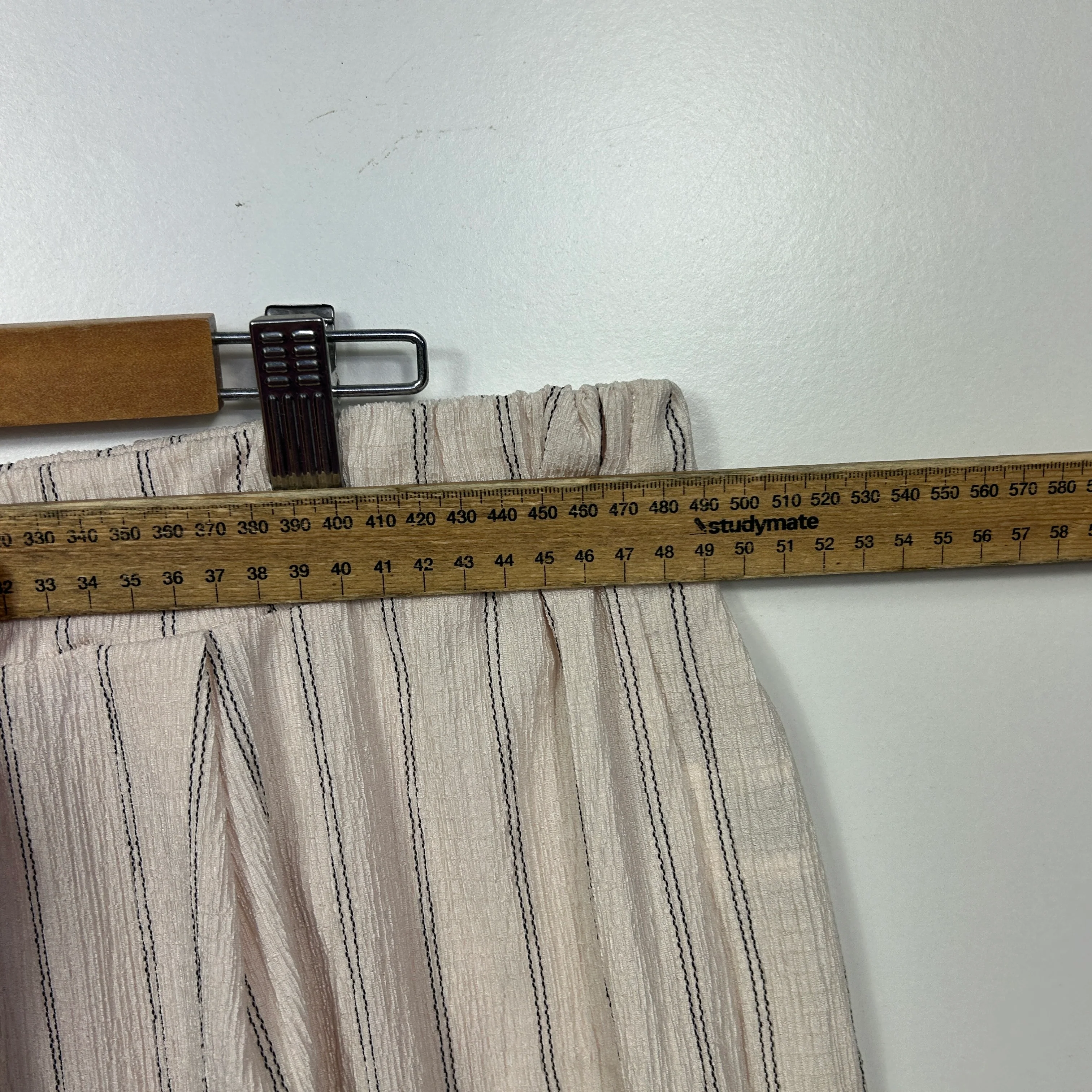 Shein Curve Cream Striped Wide Leg Pants - Size 3XL - Image 4