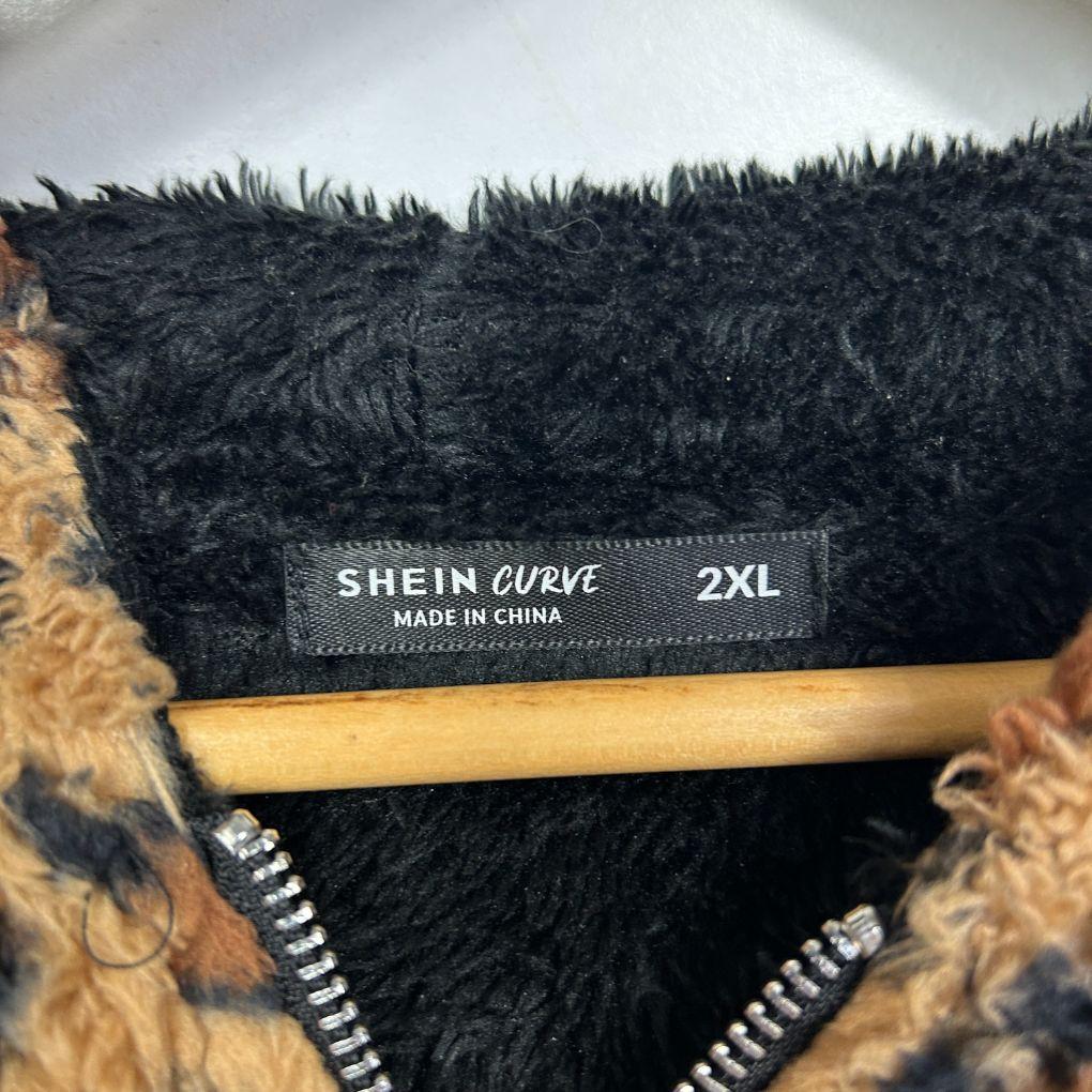 Shein Curve Leopard Print Jumper Jacket - Size 2XL - Image 2