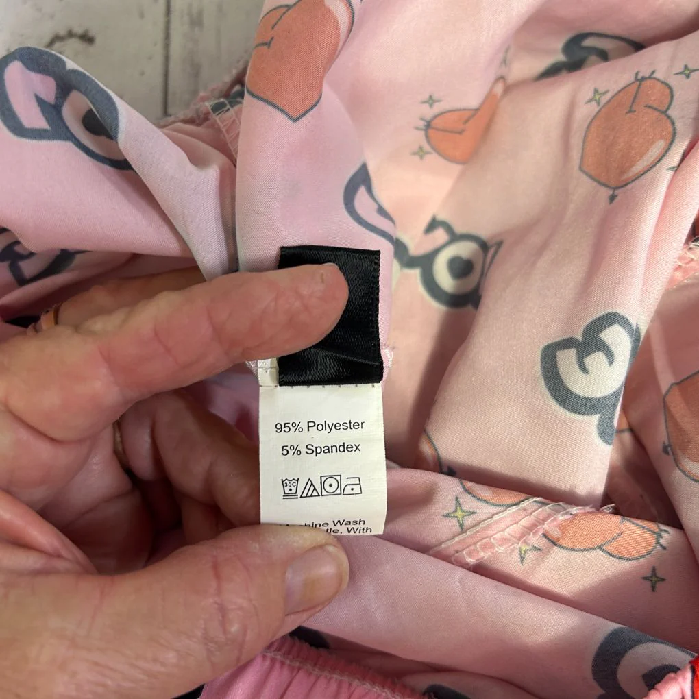 Shein Curve Pink Love Print Pyjama Pants - Size 3XL - Image 3