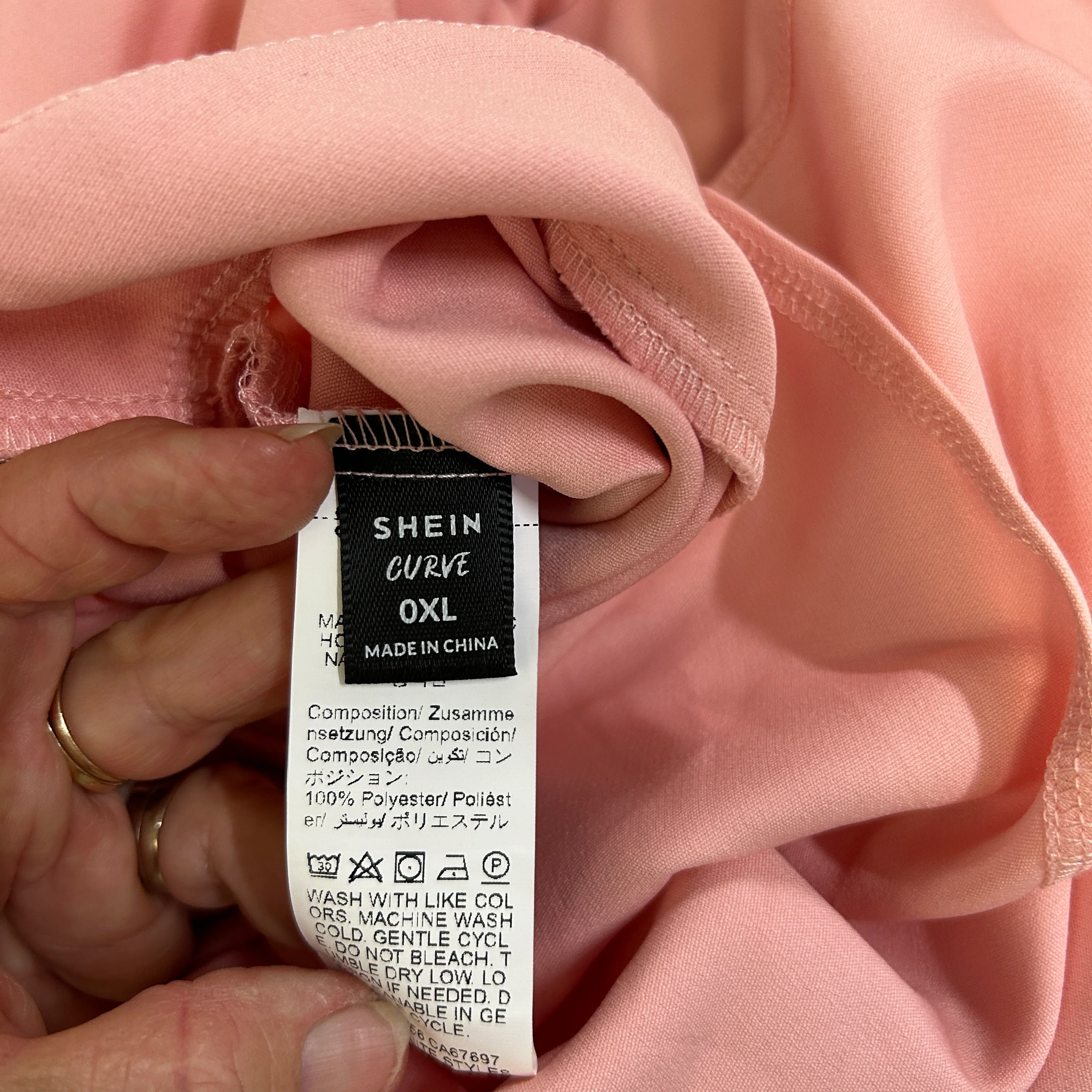 Shein Curve Pink Pleated Skirt - Size 0XL - Image 3