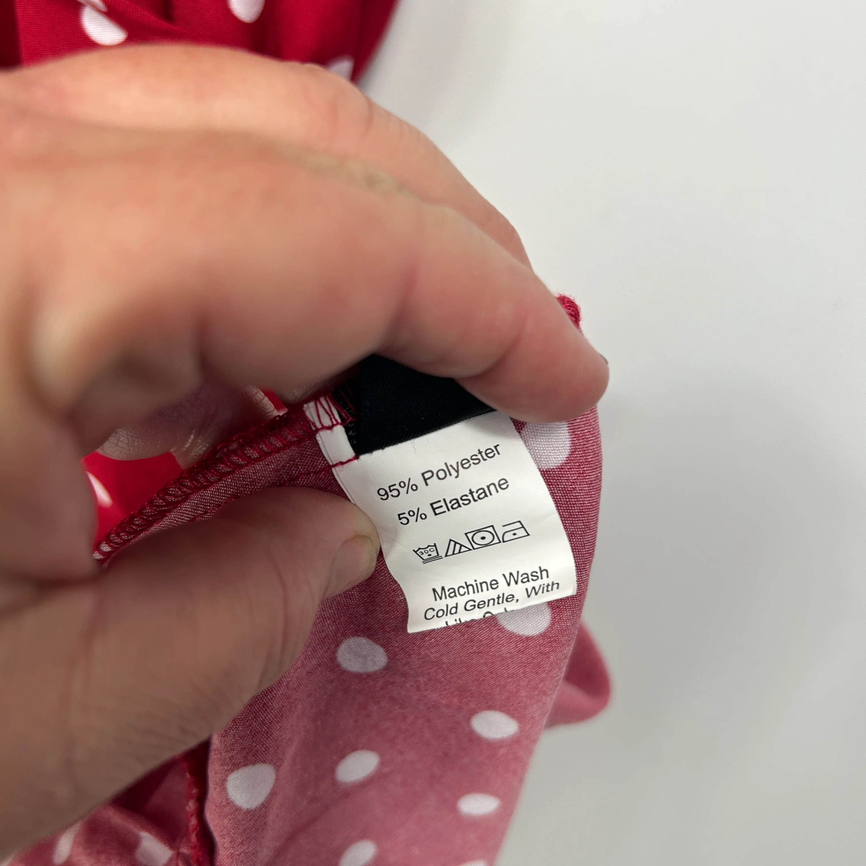 Shein Curve Red & White Polka Dot Wrap Dress - Size 2XL - Image 5