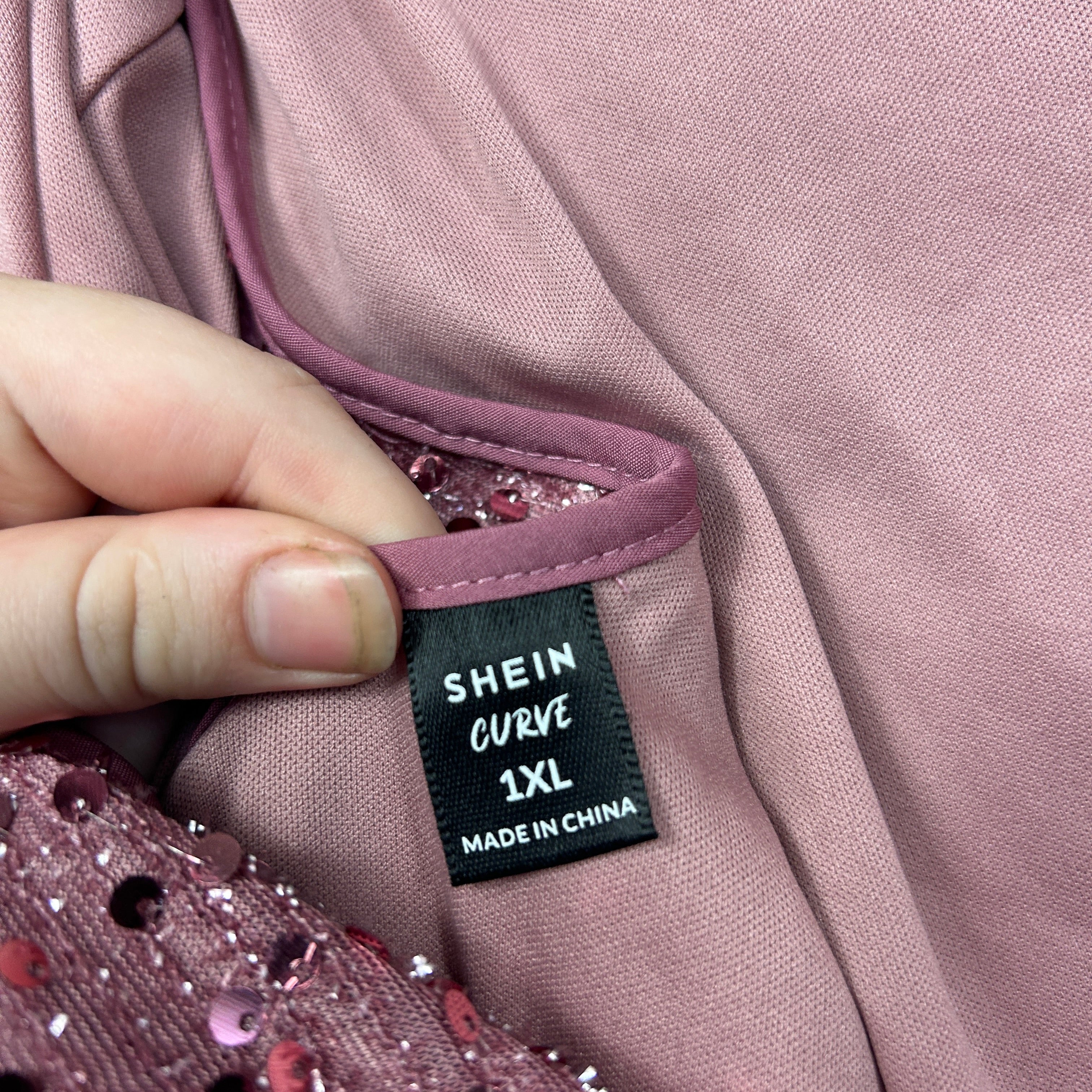 Shein Curve Sequin One Shoulder Dress - Size 1XL - Image 2