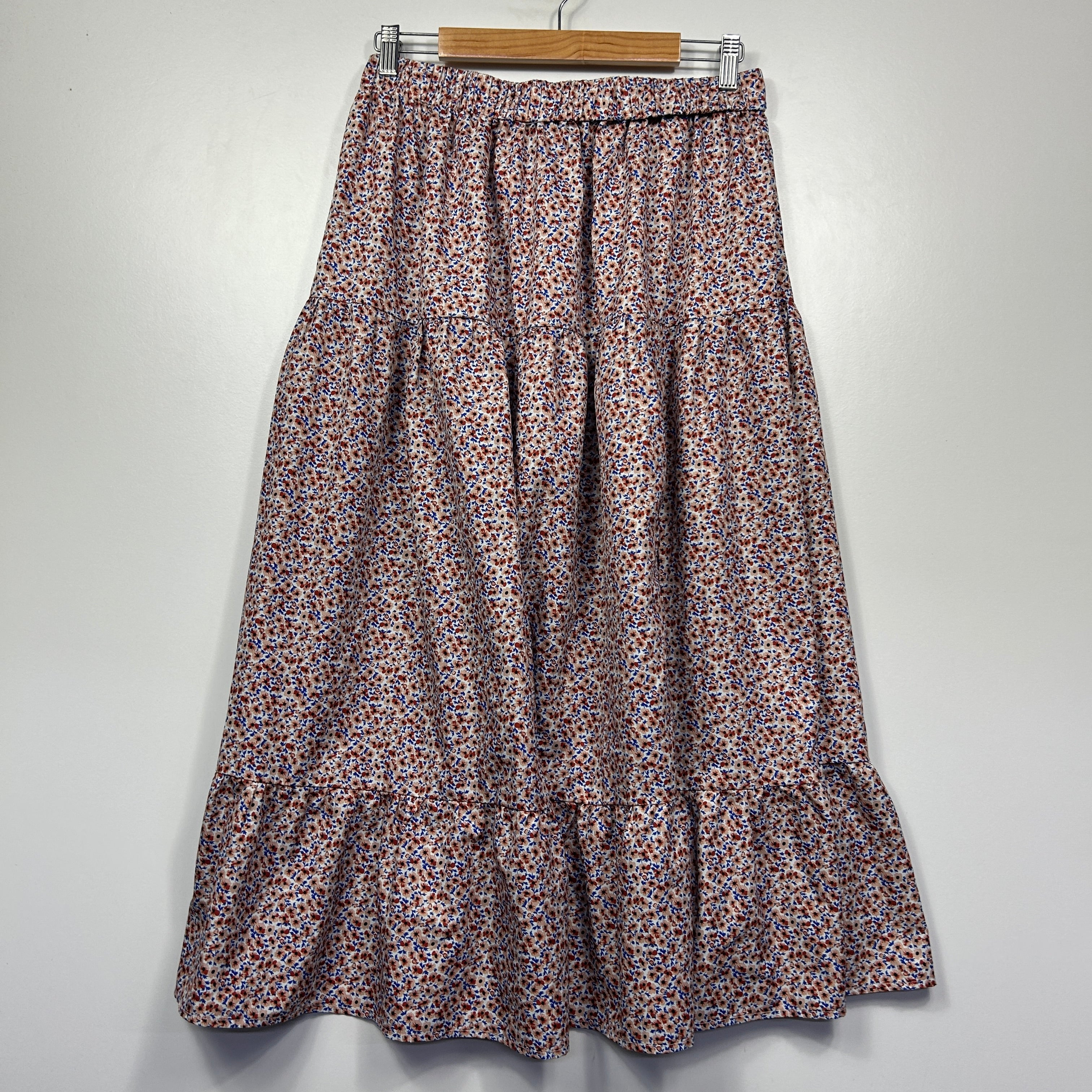 Shein Floral Tiered Maxi Skirt - Size XL - Image 4