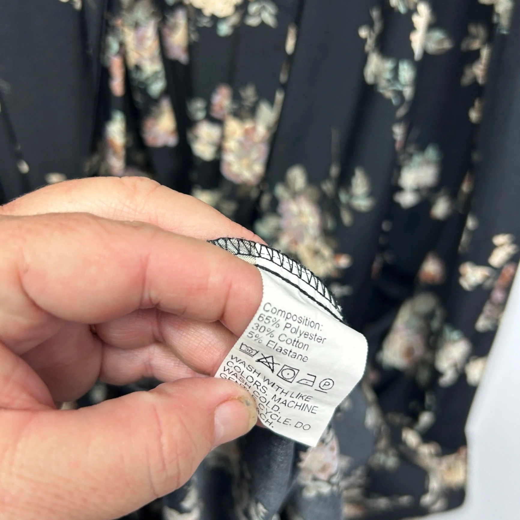 Shein Maxi Dress Size 4XL Black Long Sleeve Floral Long Length - Image 5