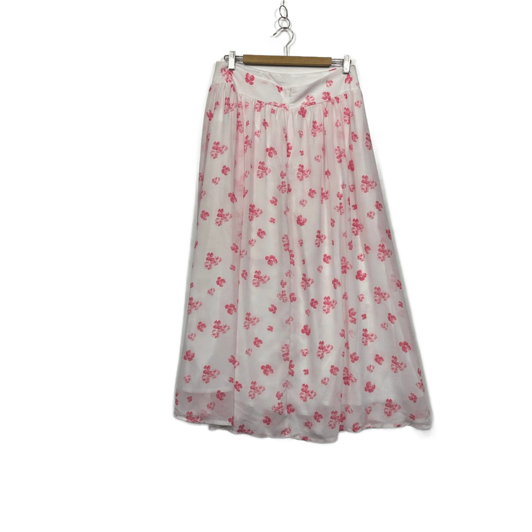 Shein Pink White Floral Maxi Skirt Size XL 14 16 - Image 2