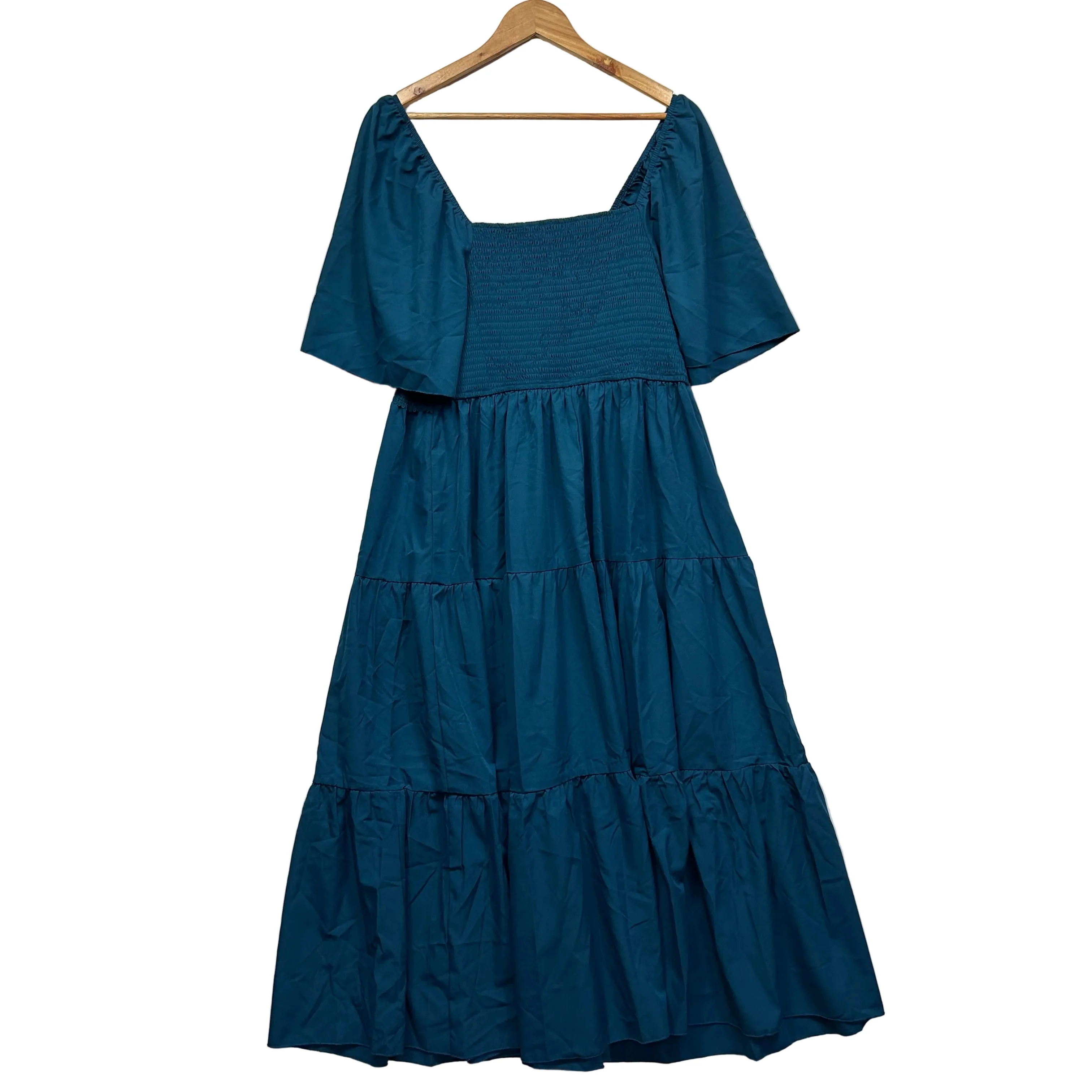 Shein Teal Tiered Maxi Dress - Size 0XL - Image 2