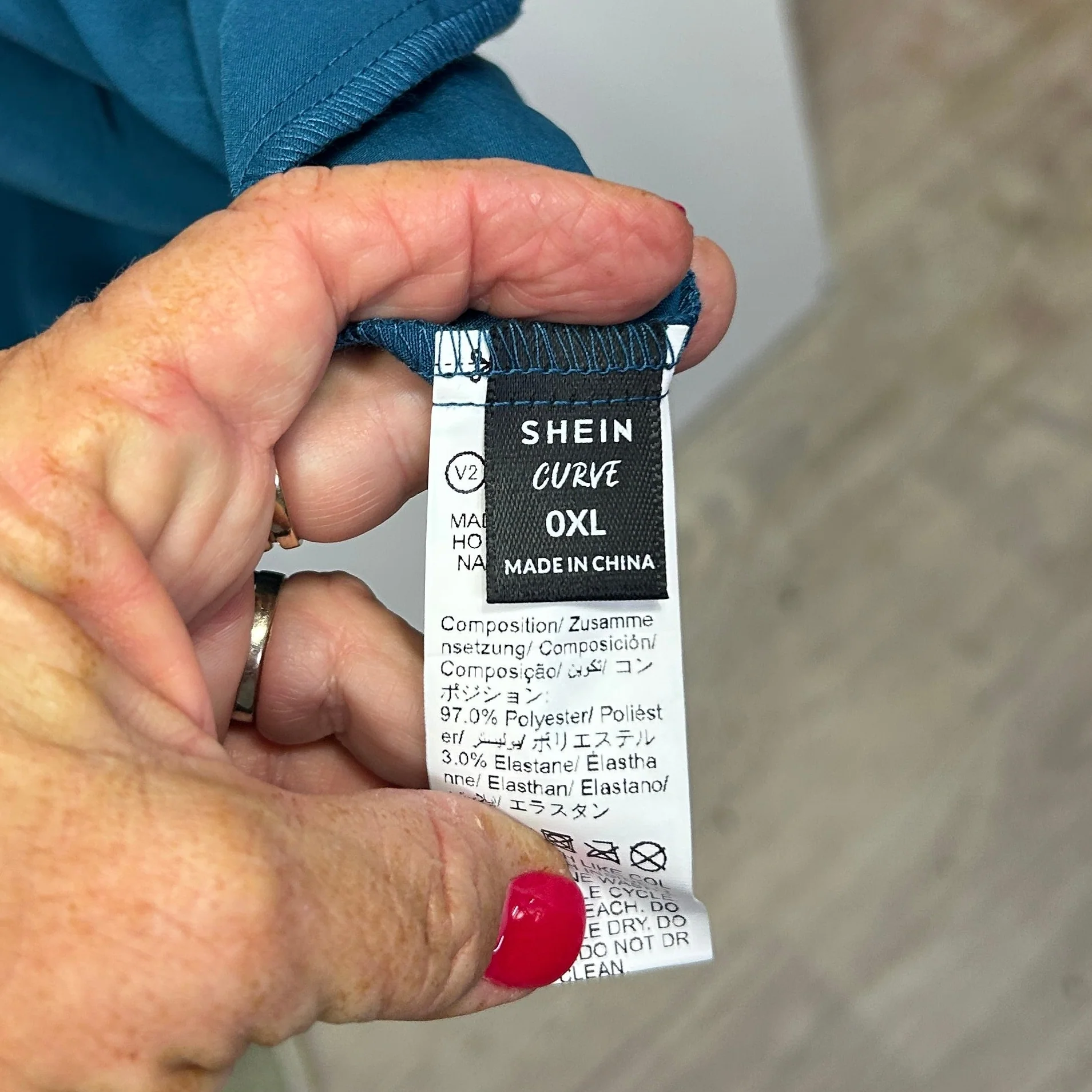Shein Teal Tiered Maxi Dress - Size 0XL - Image 3