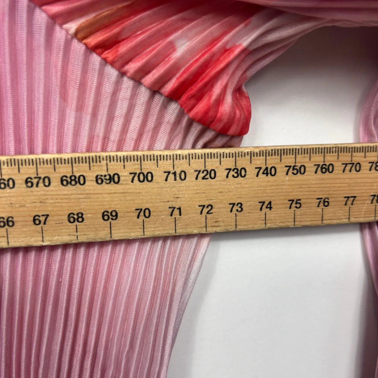 Shein Top Blouse Size 14 16  XL Pink Long Sleeve Floral Pleated Button Up - Image 5