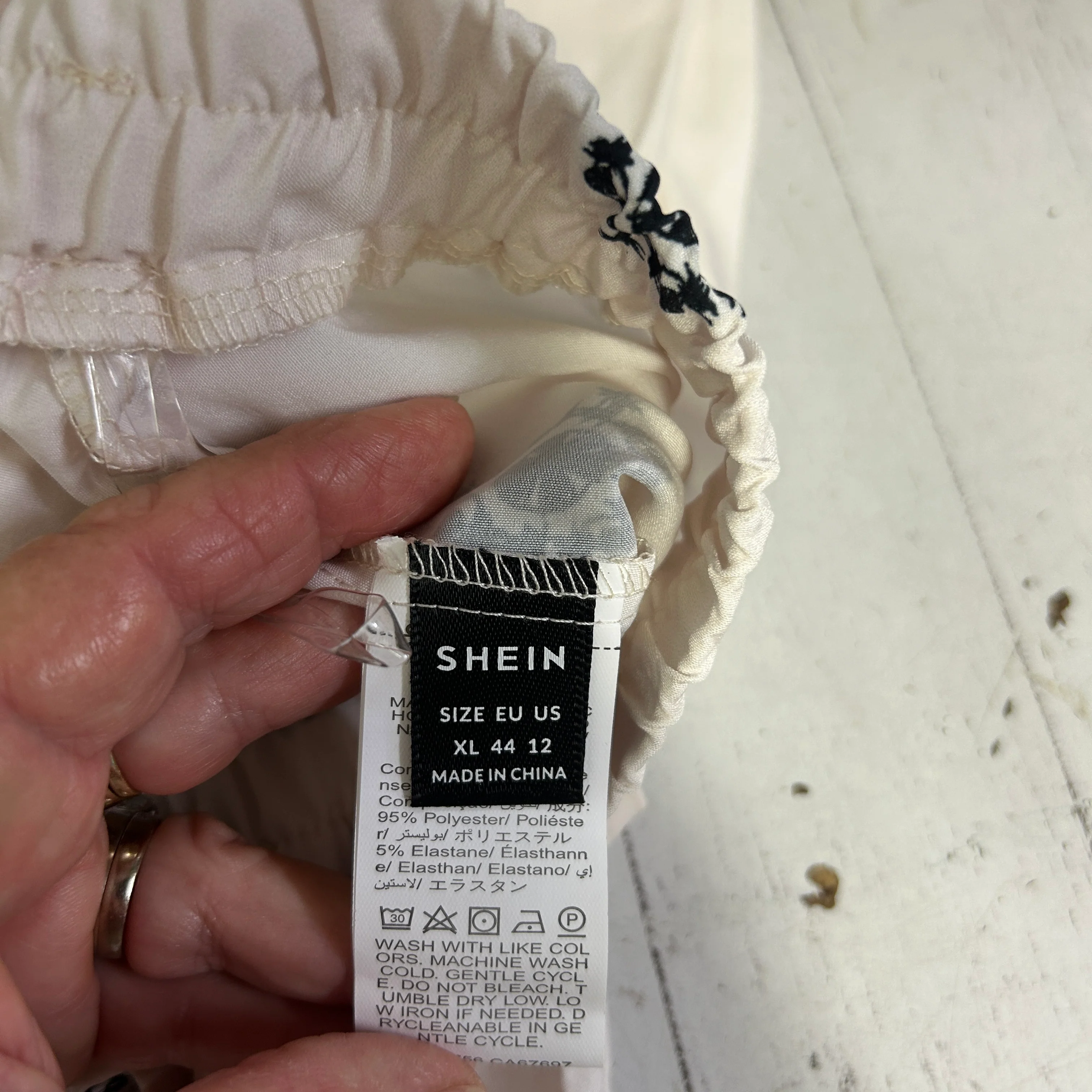 Shein White Wide Leg Pants - Size XL - Image 3