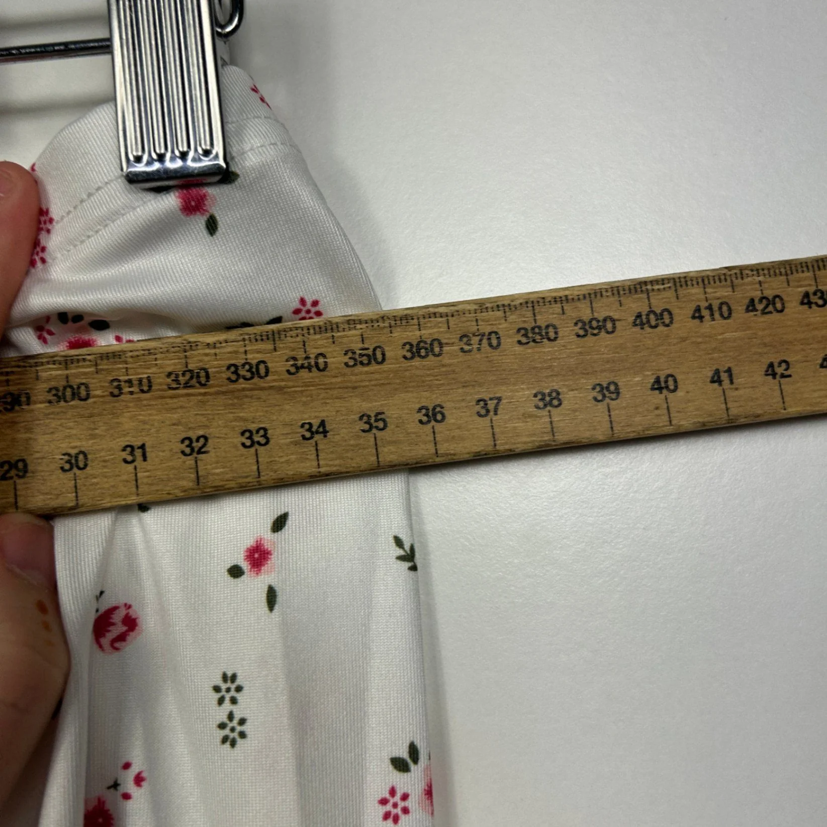 SHEIN White Pink Long Floral Skirt Size XL 14 16 - Image 6