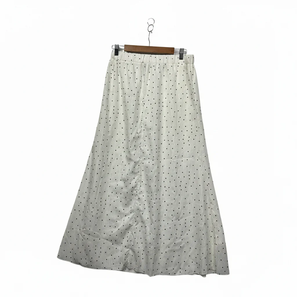 Shein White Polka Dot Maxi Skirt - Size XL - Image 2