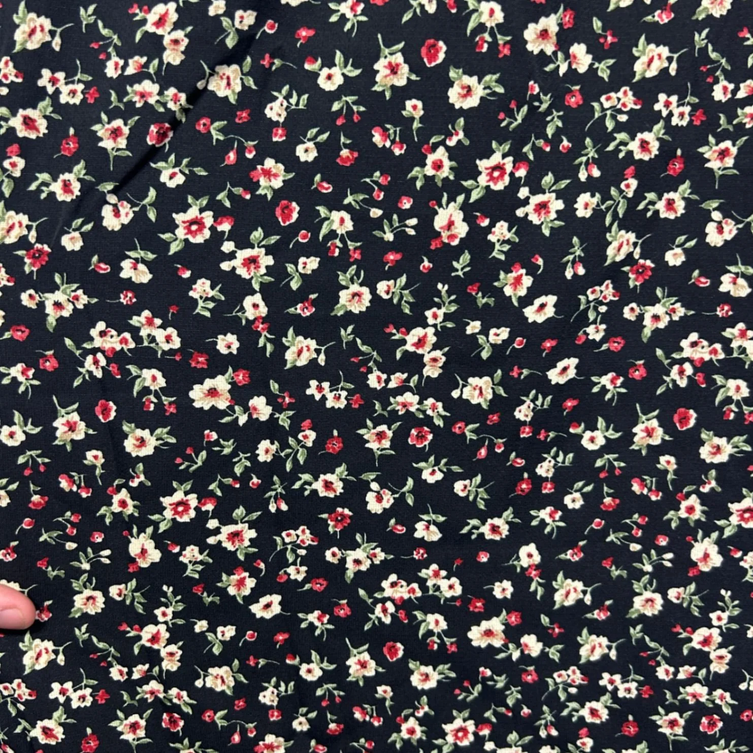 Shein Womens Black Floral Polyester Maxi Stretch Waistband Skirt Size 16 - Image 3