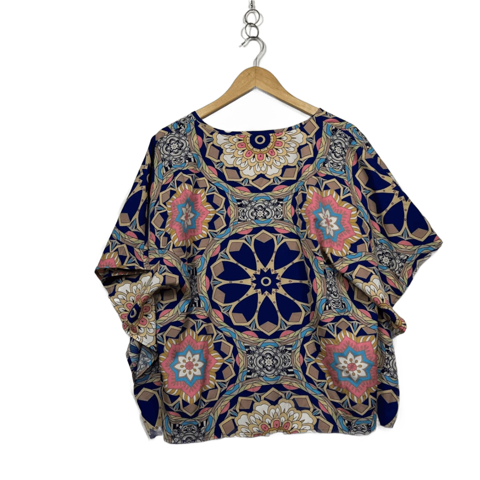 Shein Womens Multicoloured Short Sleeve Boxy Top Size L - Image 2