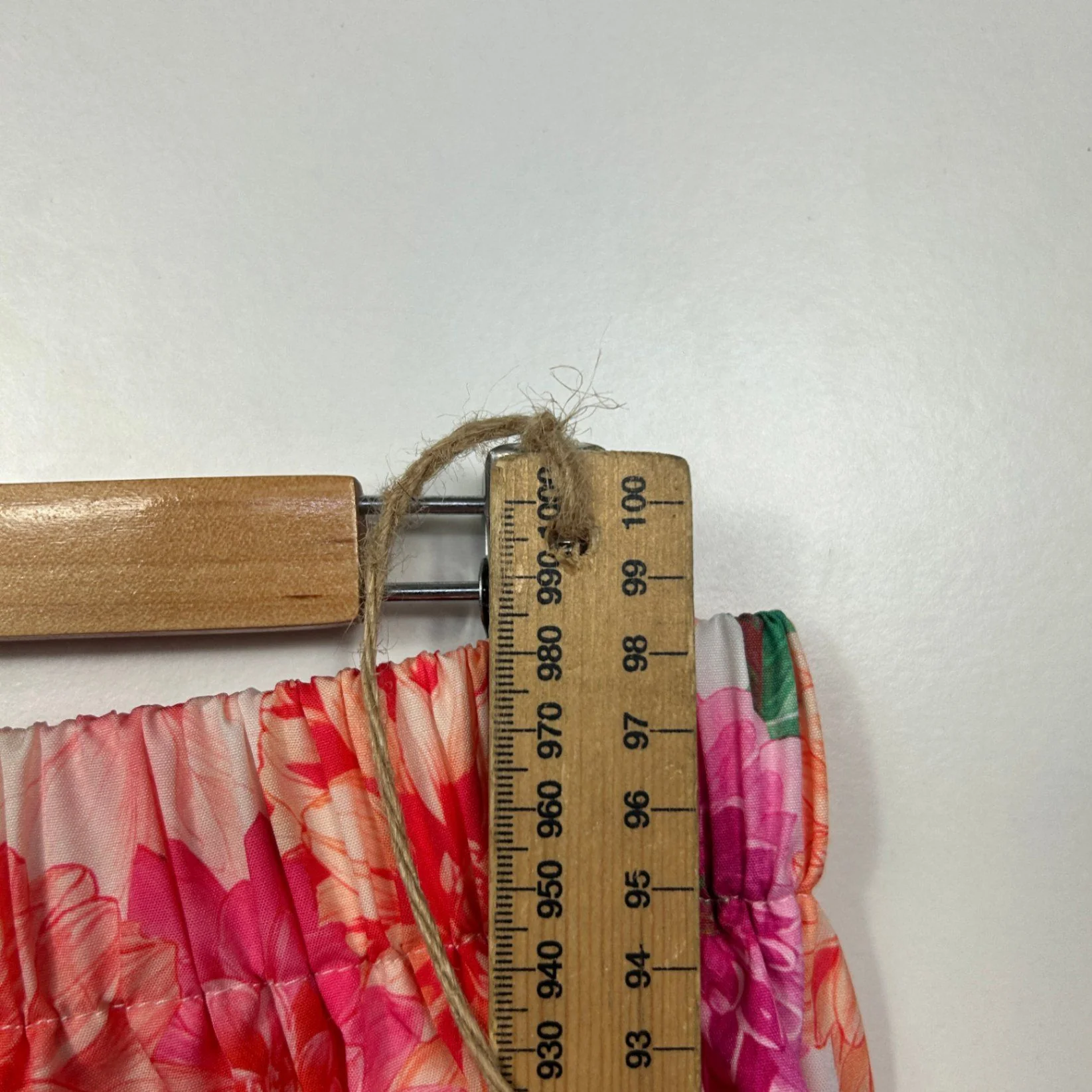 Shein Womens Pink Red Floral Tiered Maxi Skirt Size 14-16 - Image 4