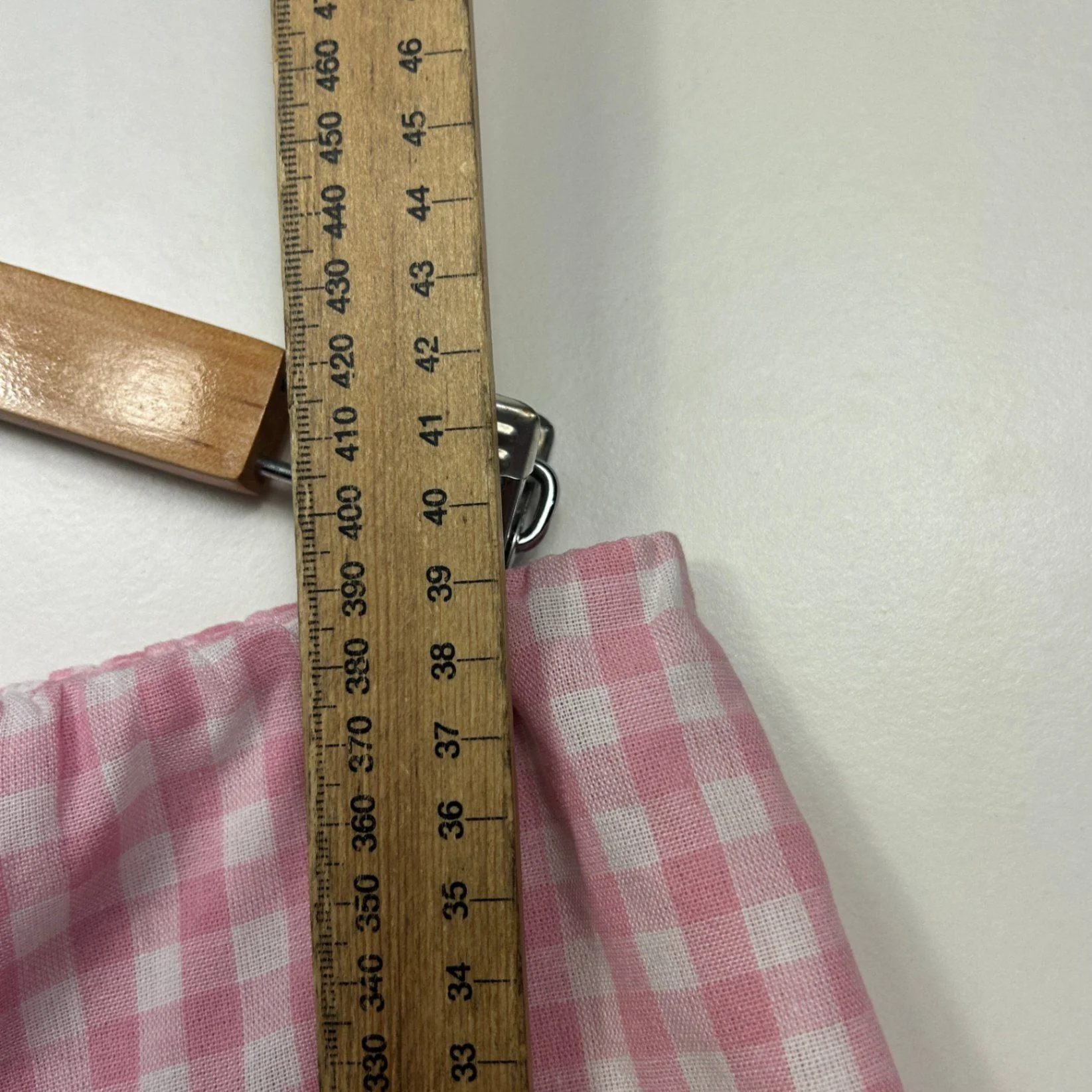 Shein Womens Pink Skater Mini Skirt Size 14 Gingham Check - Image 5