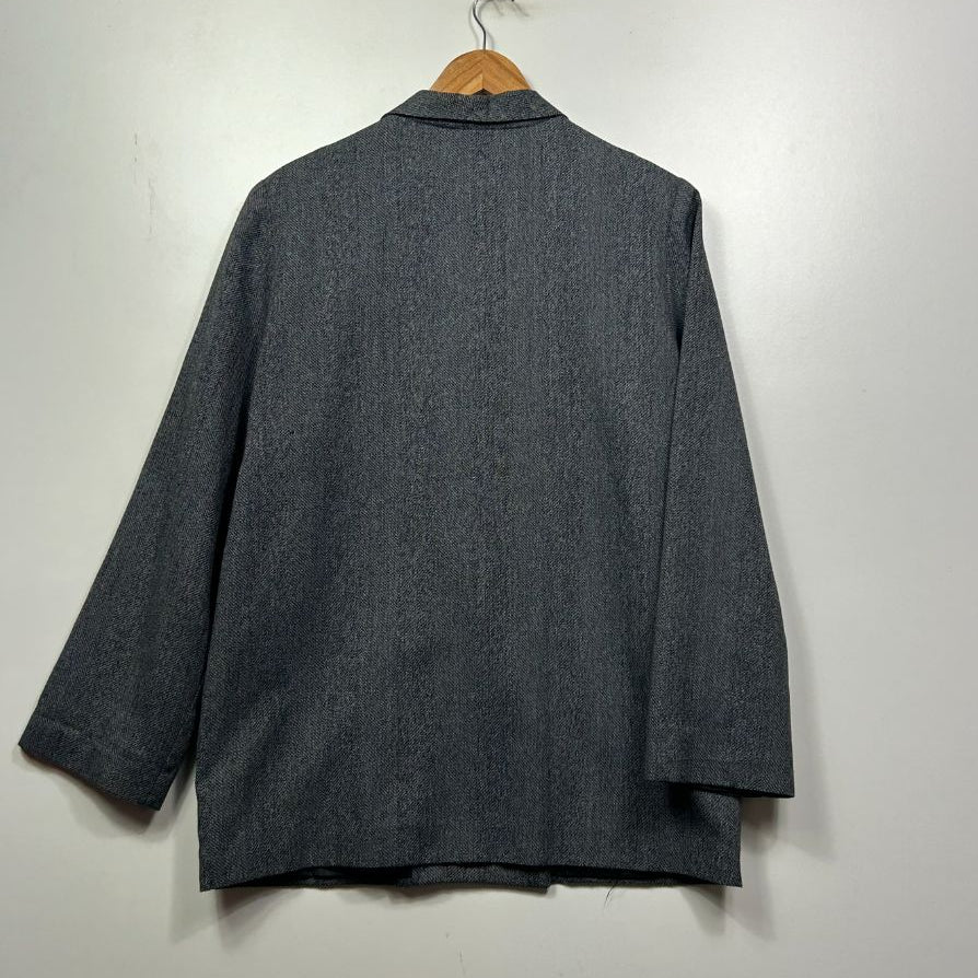 Vintage Skirtmaster Grey Herringbone Blazer - Size 18 - Image 4