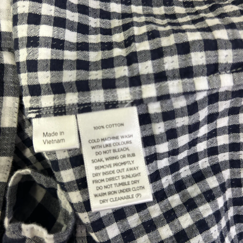 Sportscraft Black & White Gingham Check Shift Dress - Size 18 - Image 4
