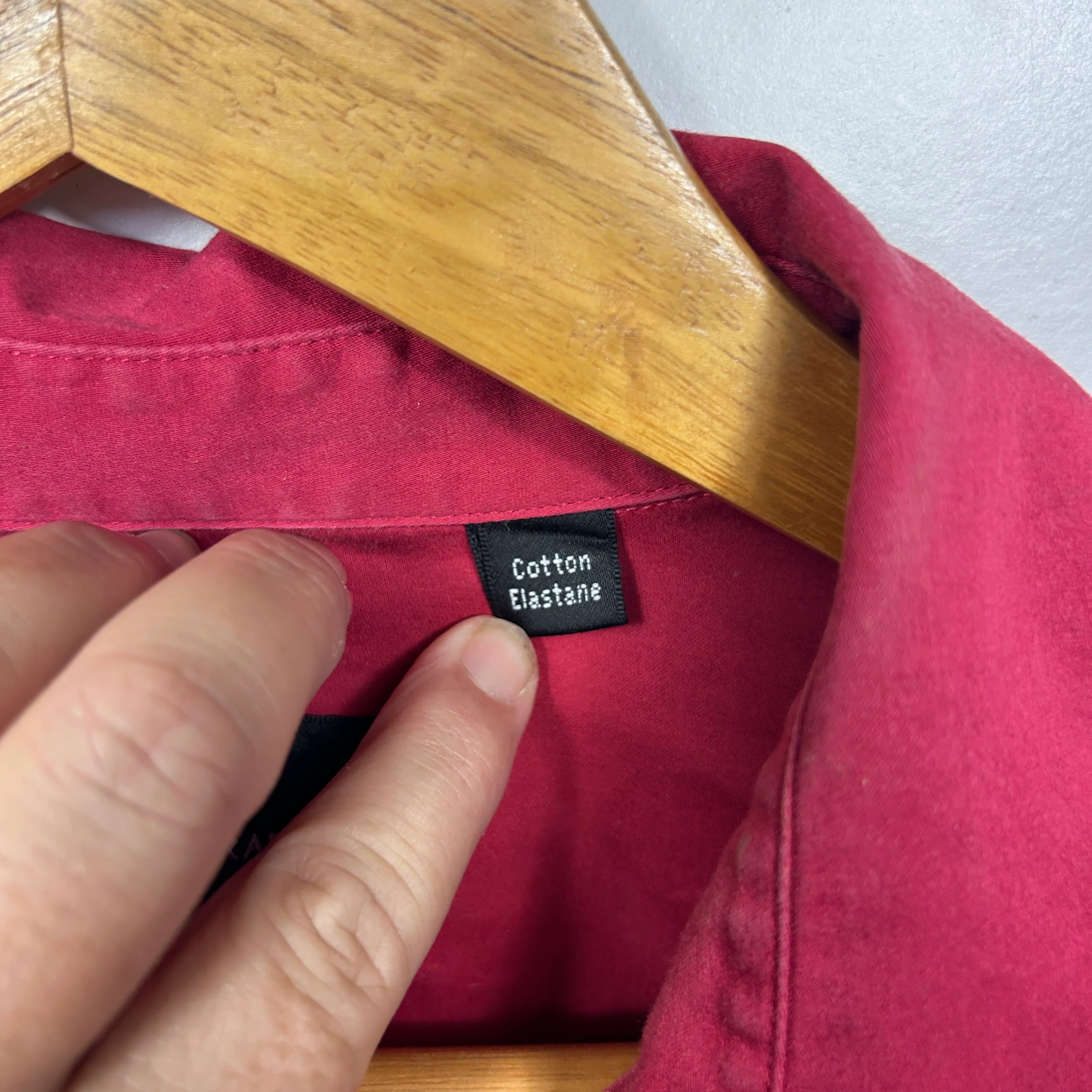 Sportscraft Button Up Burgundy Shirt - Size 14 - Image 4