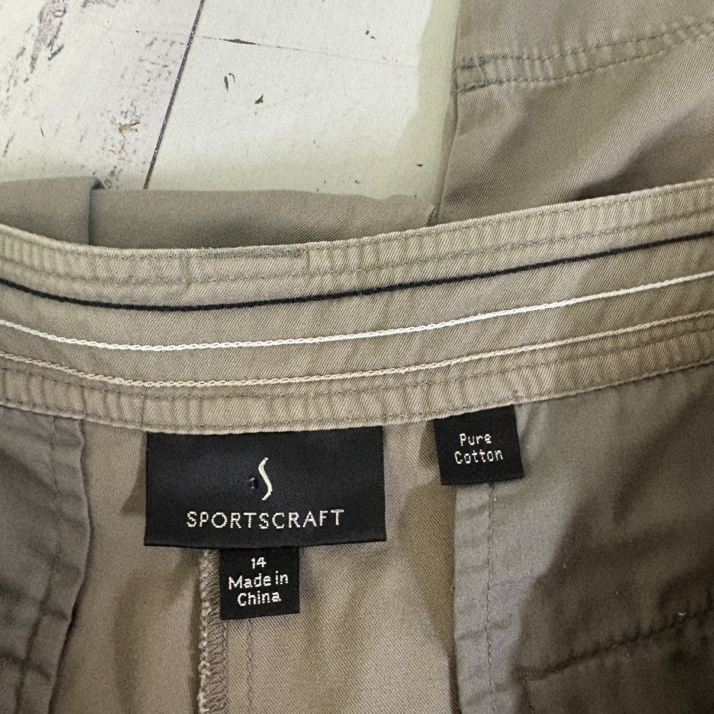 Sportscraft Khaki Bermuda Shorts - Size 14 - Image 3