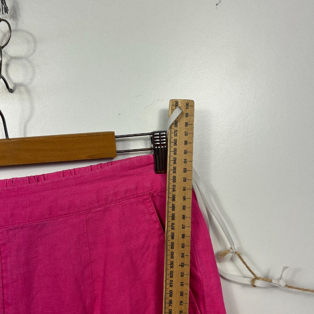 Sportsgirl Pink Linen Wide Leg Pants - Size 12 - Image 7