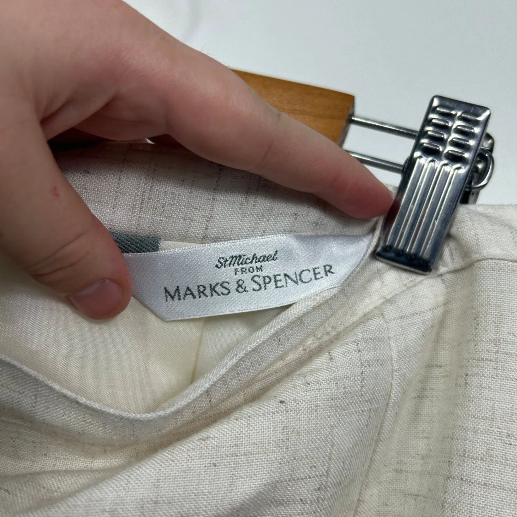 St Michael Marks & Spencer Womens Beige Skirt Size 16 - Image 3