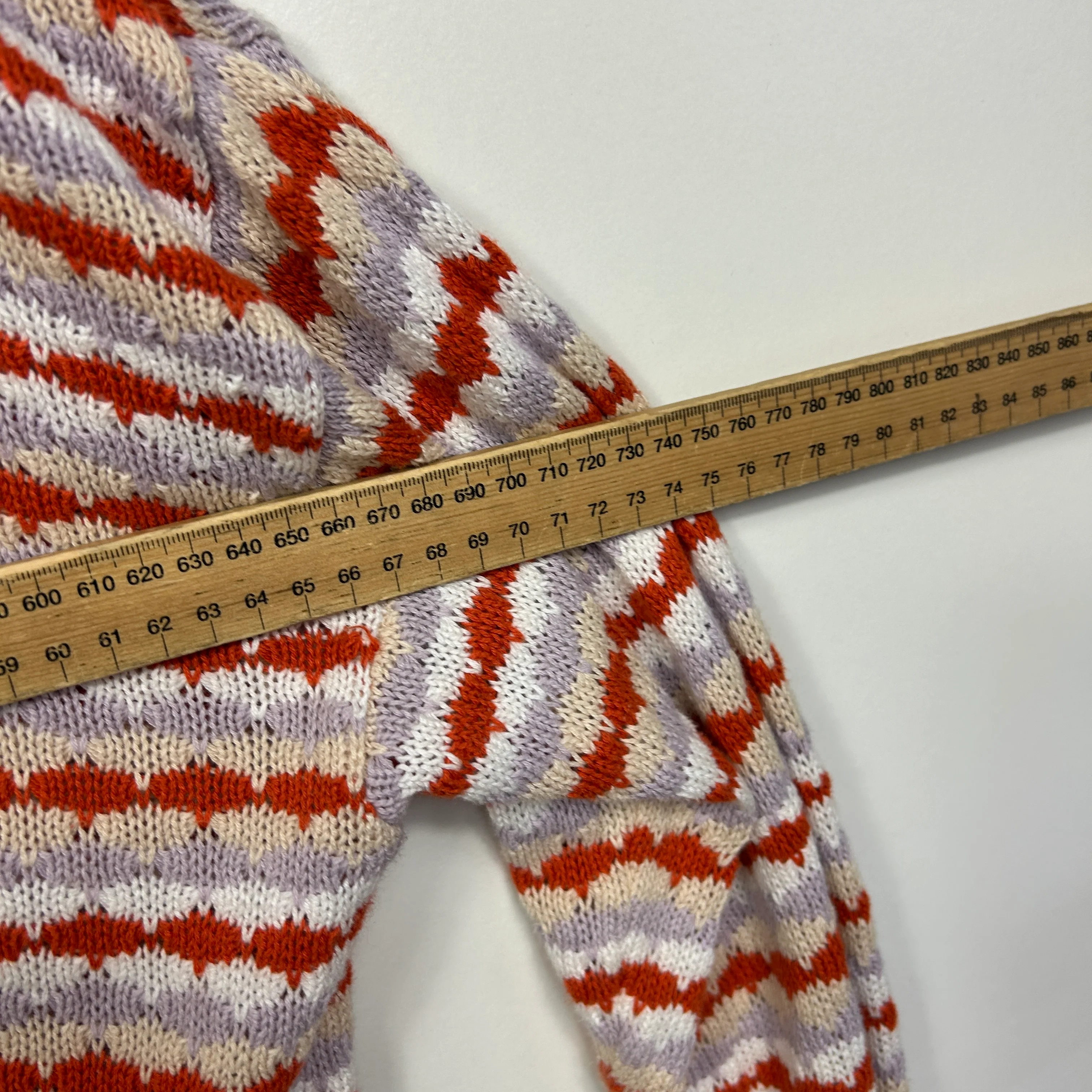 Avella Multicoloured Striped Cardigan Jumper - Size 16 - Image 5