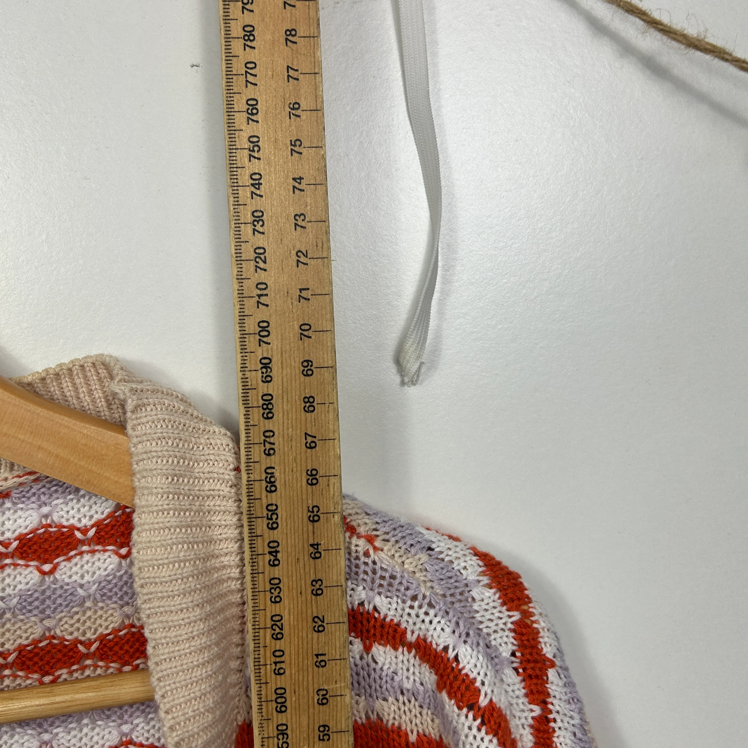 Avella Multicoloured Striped Cardigan Jumper - Size 16 - Image 6