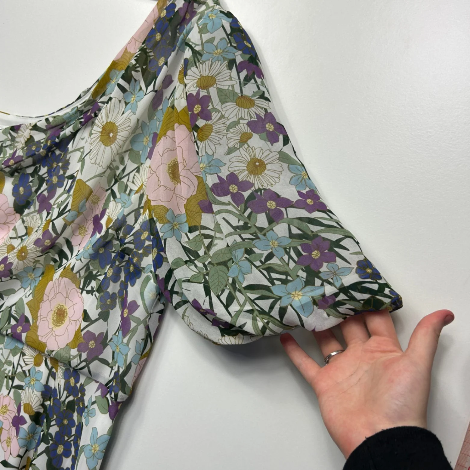 Stella One Shoulder Asymmetric Hem Floral Multicoloured Dress Size 14 - Image 6