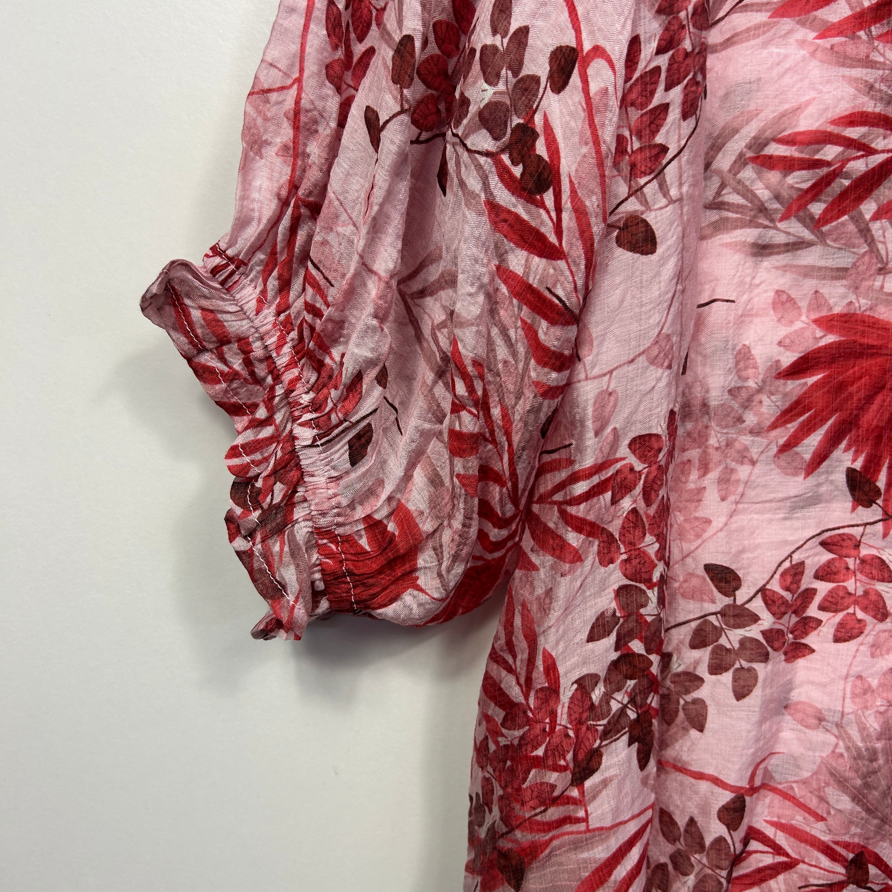 Sunny Girl Pink Floral Top - Size 16 - Image 2