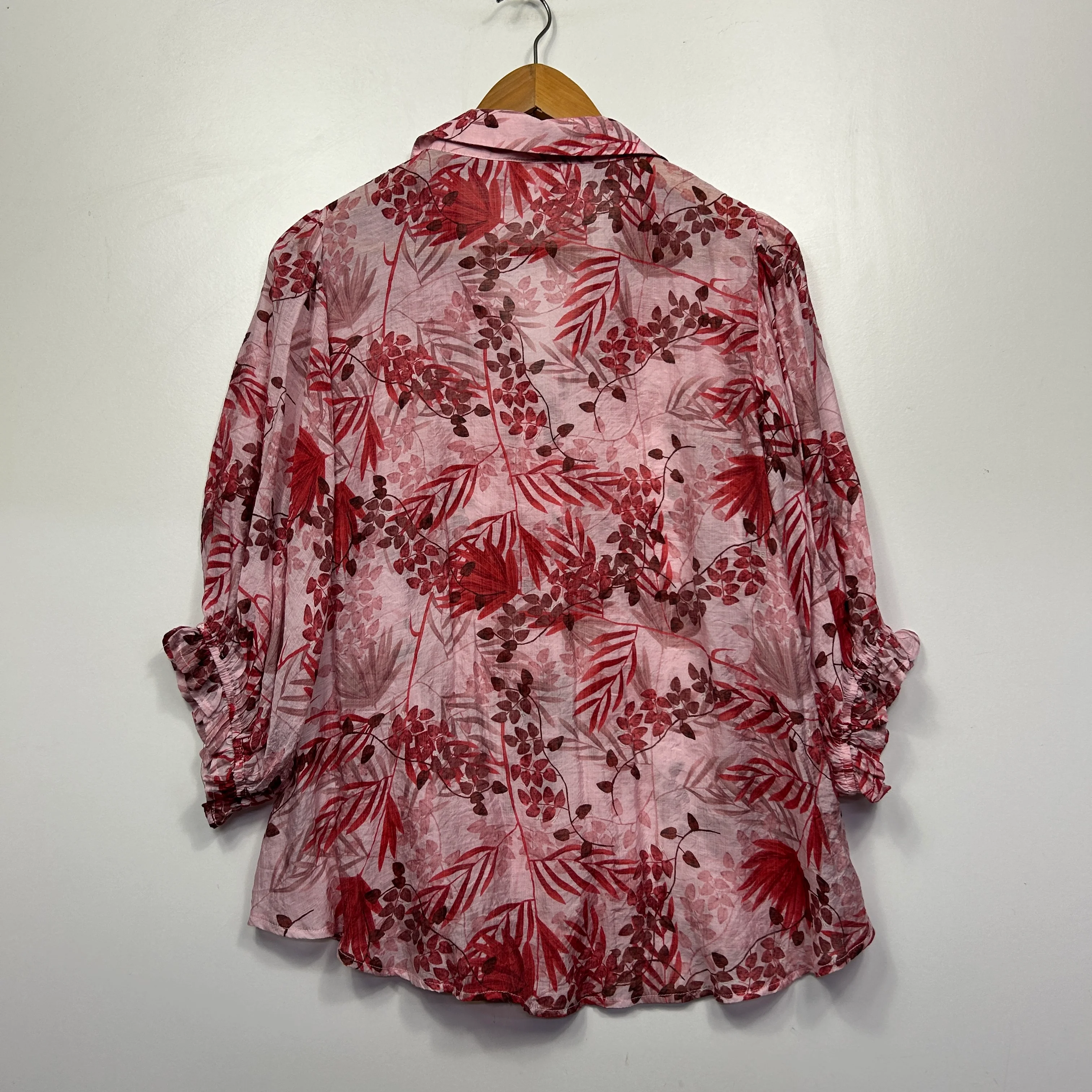 Sunny Girl Pink Floral Top - Size 16 - Image 4