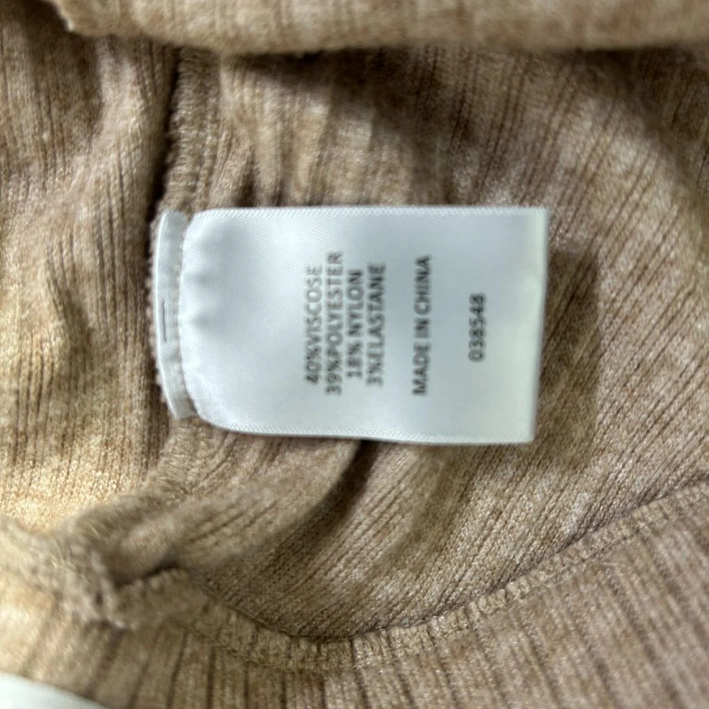 Sussan Beige Ribbed Wide-Leg Pants - Size XXL - Image 2