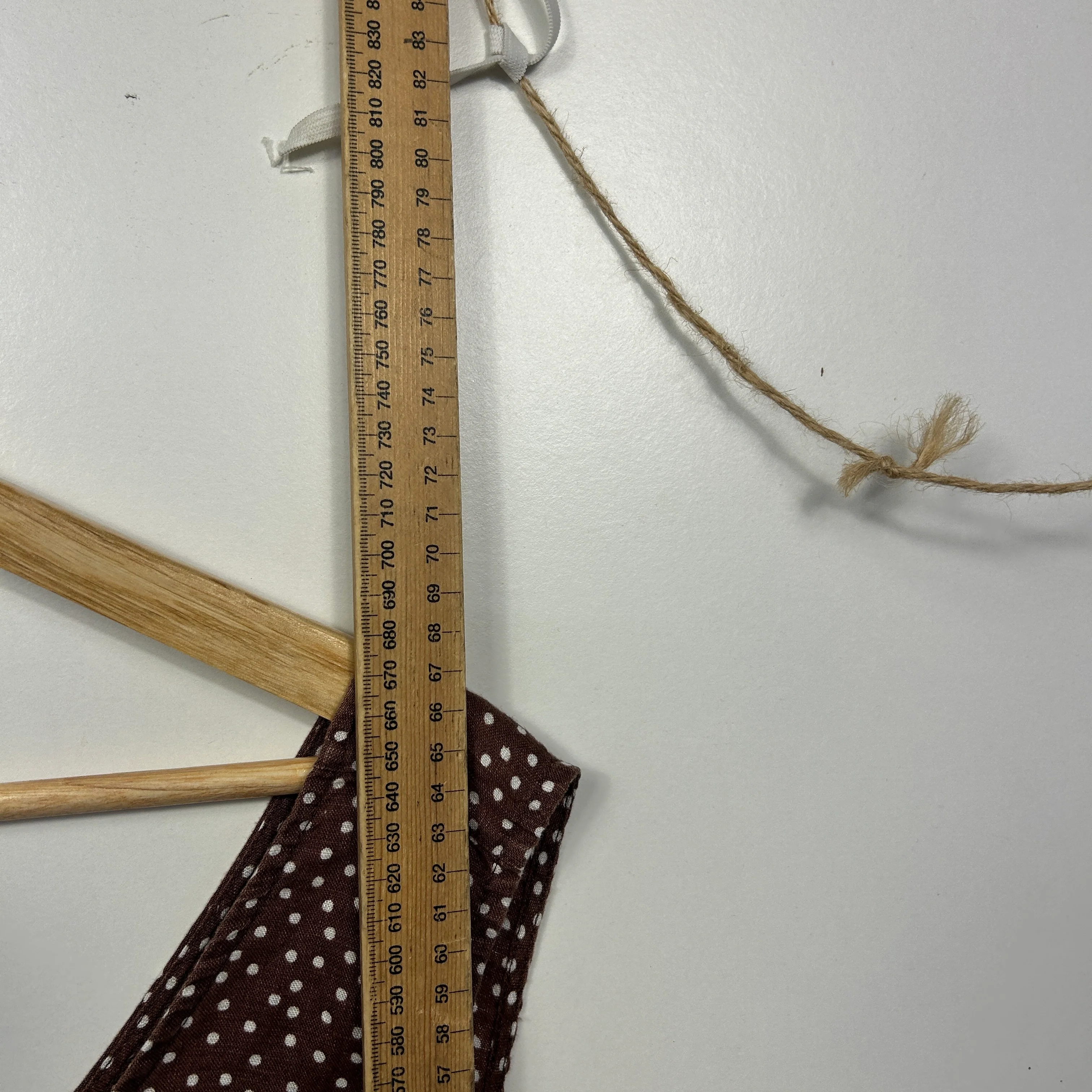 Sussan Chocolate Polka Dot Sleeveless Linen Top - Size 14 - Image 6