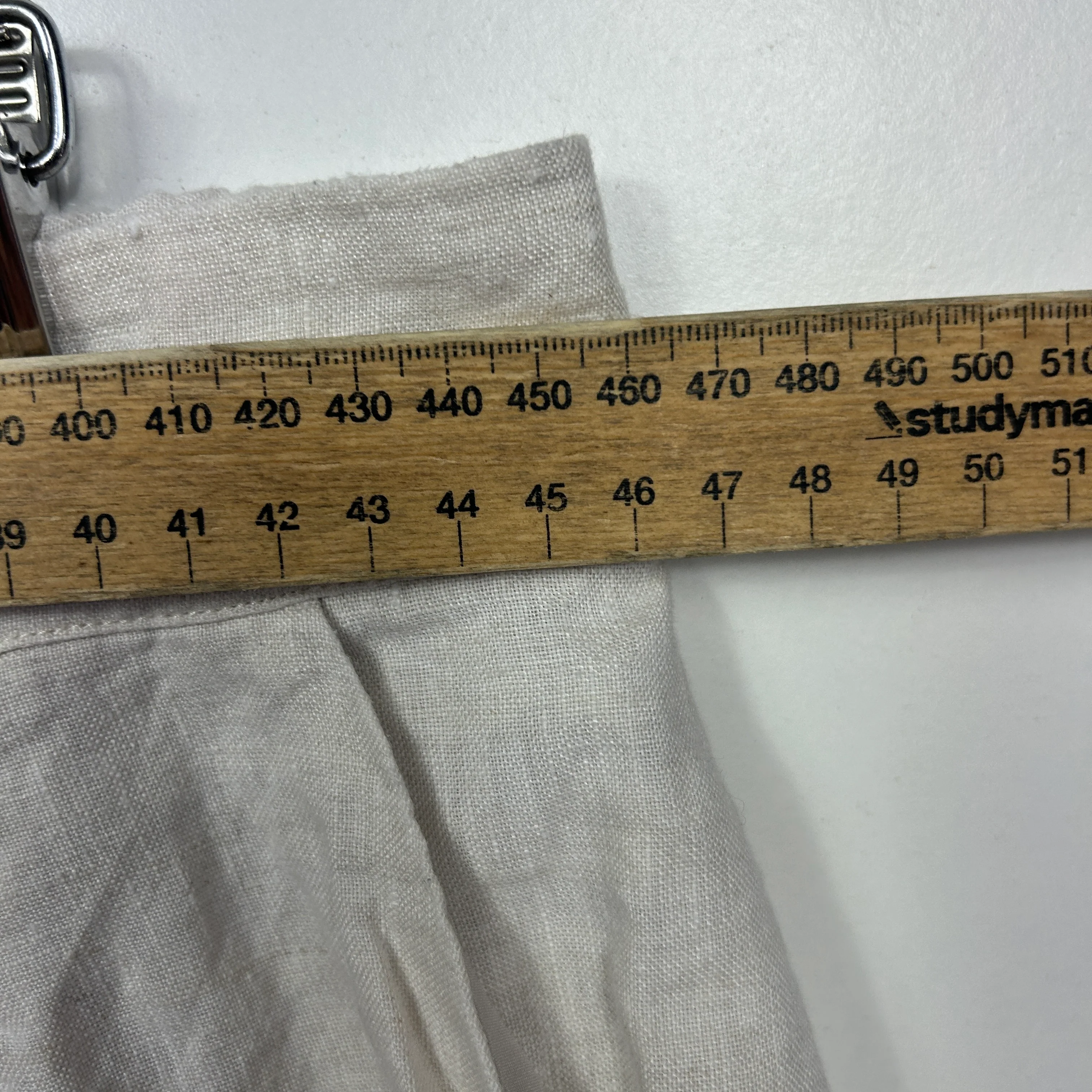 Sussan Biege Linen Shorts - Size 16 - Image 6