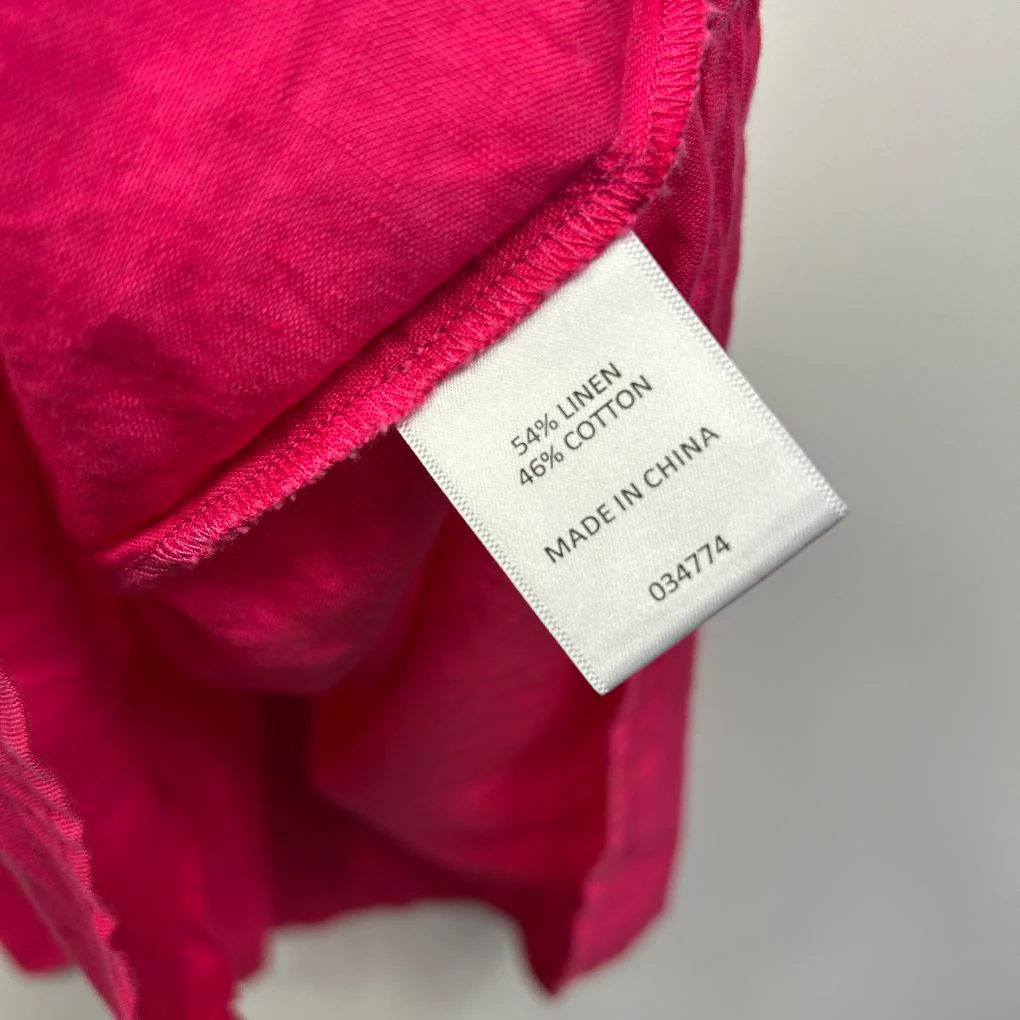 Sussan Hot Pink Linen Dress - Size 18 - Image 4
