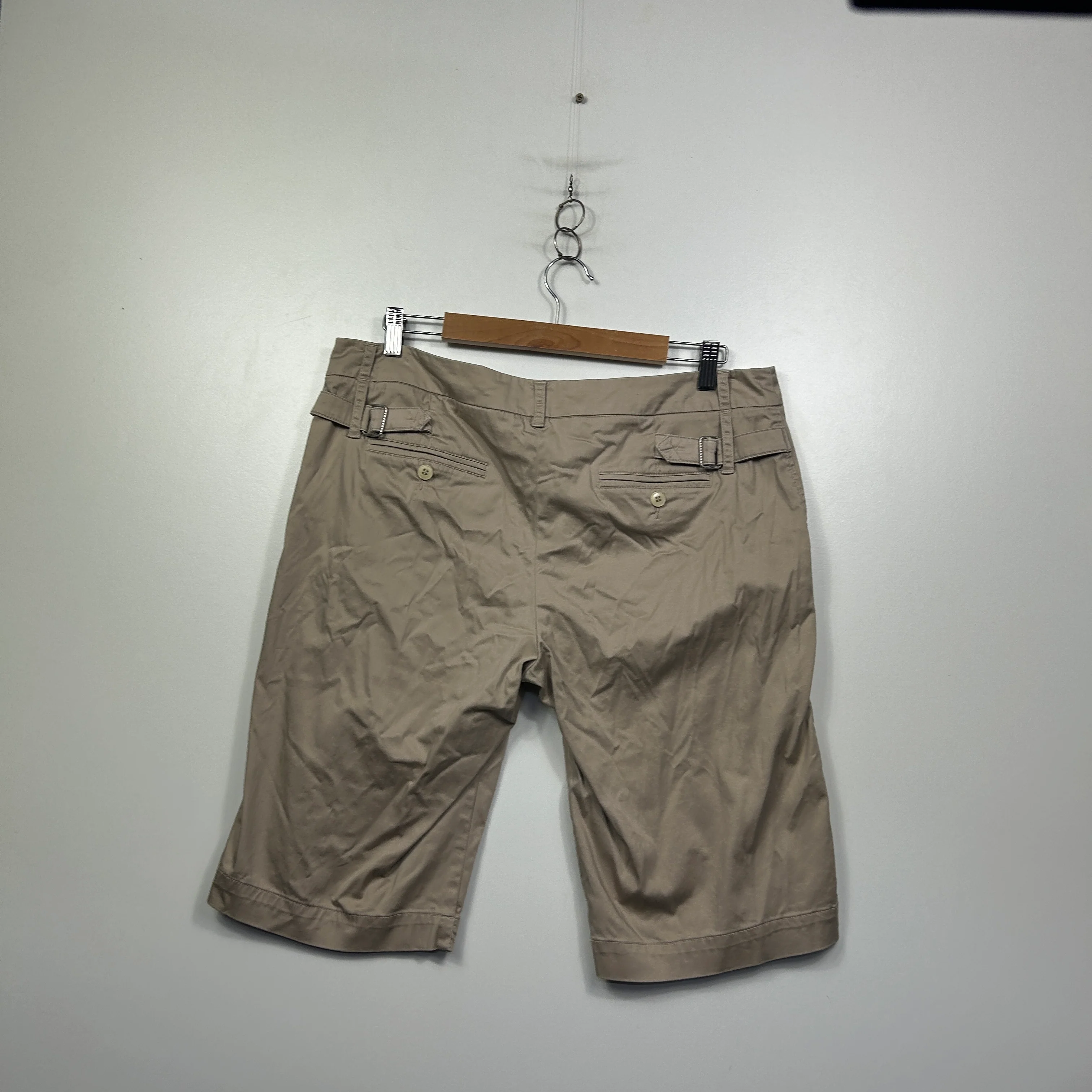 Sussan Khaki Bermuda Shorts with Cuffed Hem - Size 16 - Image 4
