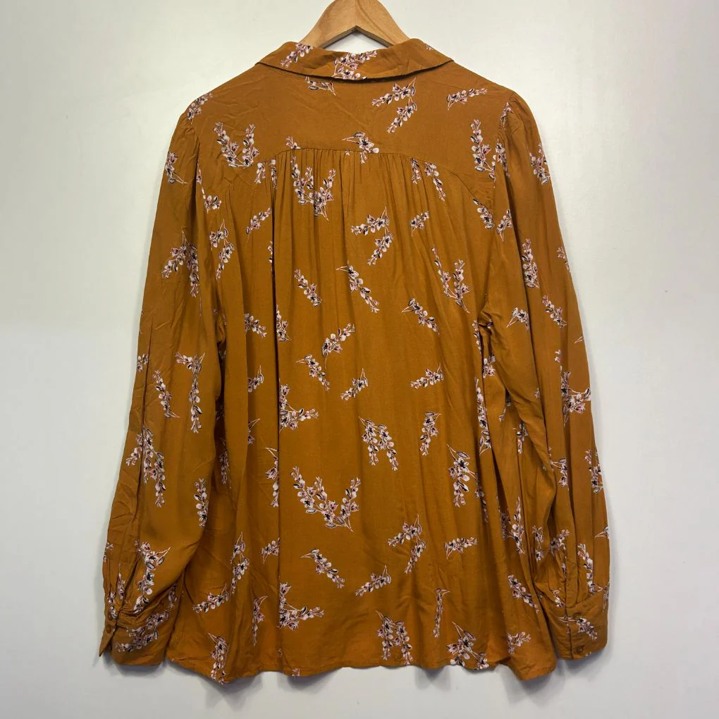 Sussan Mustard Floral Shirt - Size 16 - Image 2