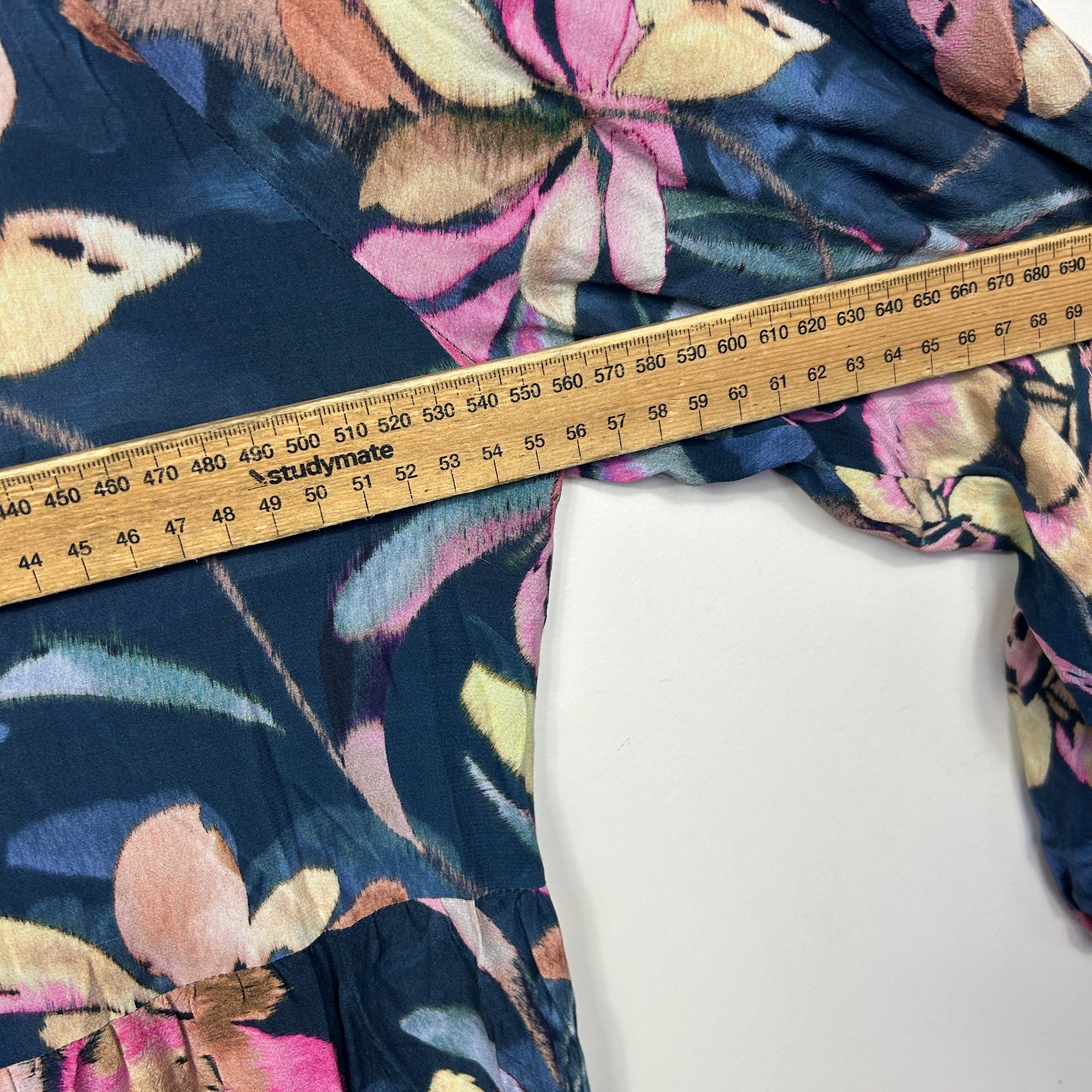Sussan Navy Viscose Multicoloured Floral Maxi  Dress - Size 14 - Image 5