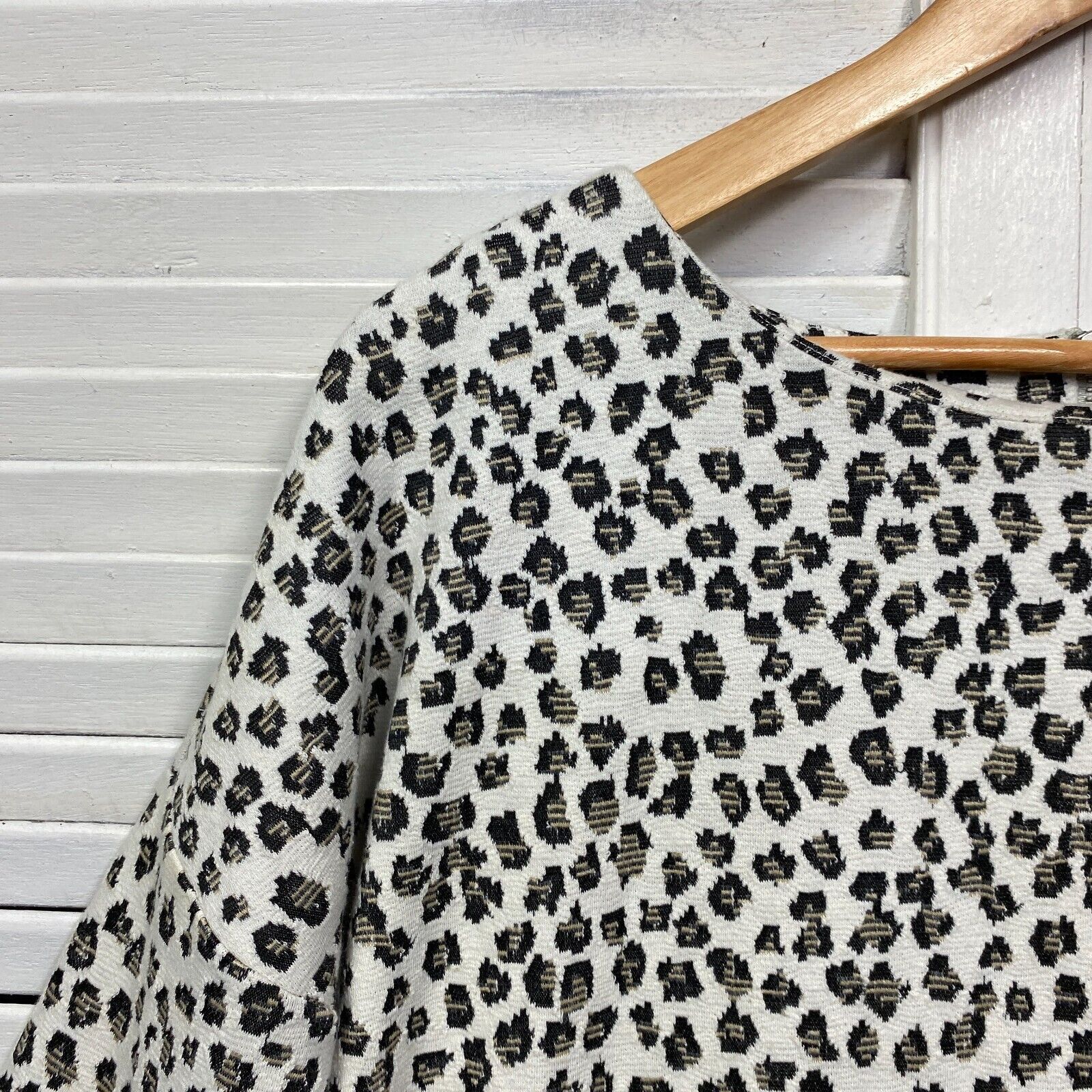 Sussan Top Large Size 14 Animal Print Long Sleeve Cotton Blend - Image 3