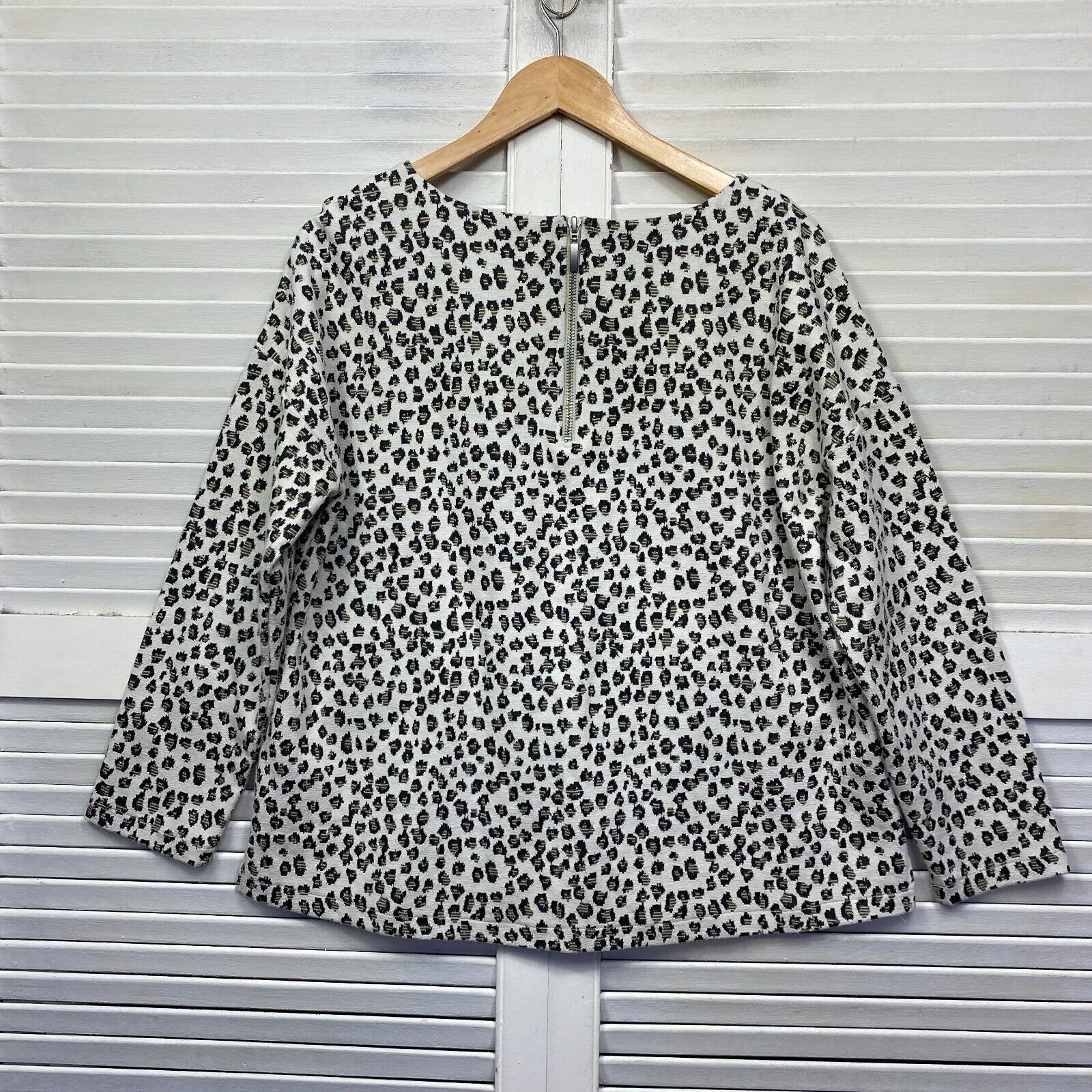 Sussan Top Large Size 14 Animal Print Long Sleeve Cotton Blend - Image 6