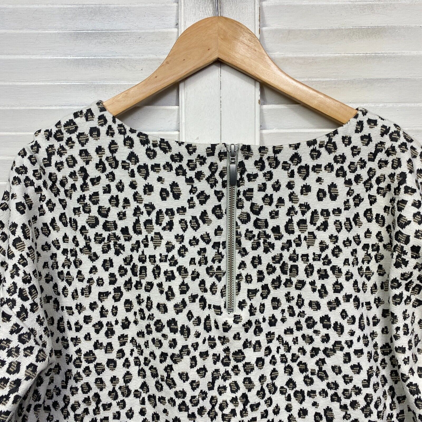 Sussan Top Large Size 14 Animal Print Long Sleeve Cotton Blend - Image 7