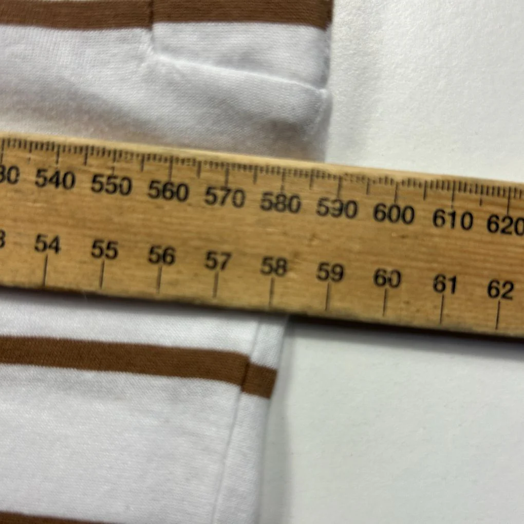 Sussan White Cotton Stripe Top - Size L - Image 6