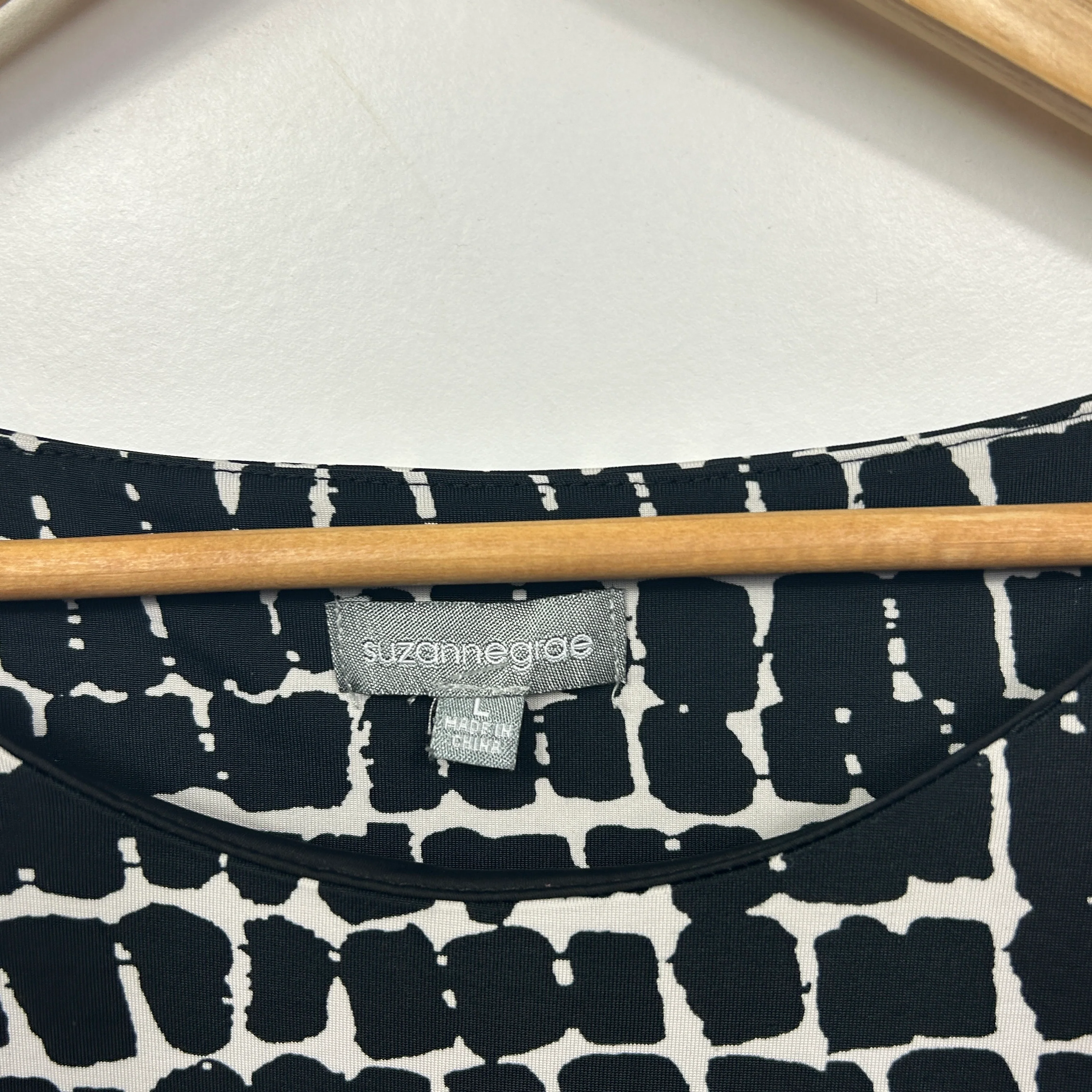 Suzanne Grae Black and White Dress - Size L - Image 2