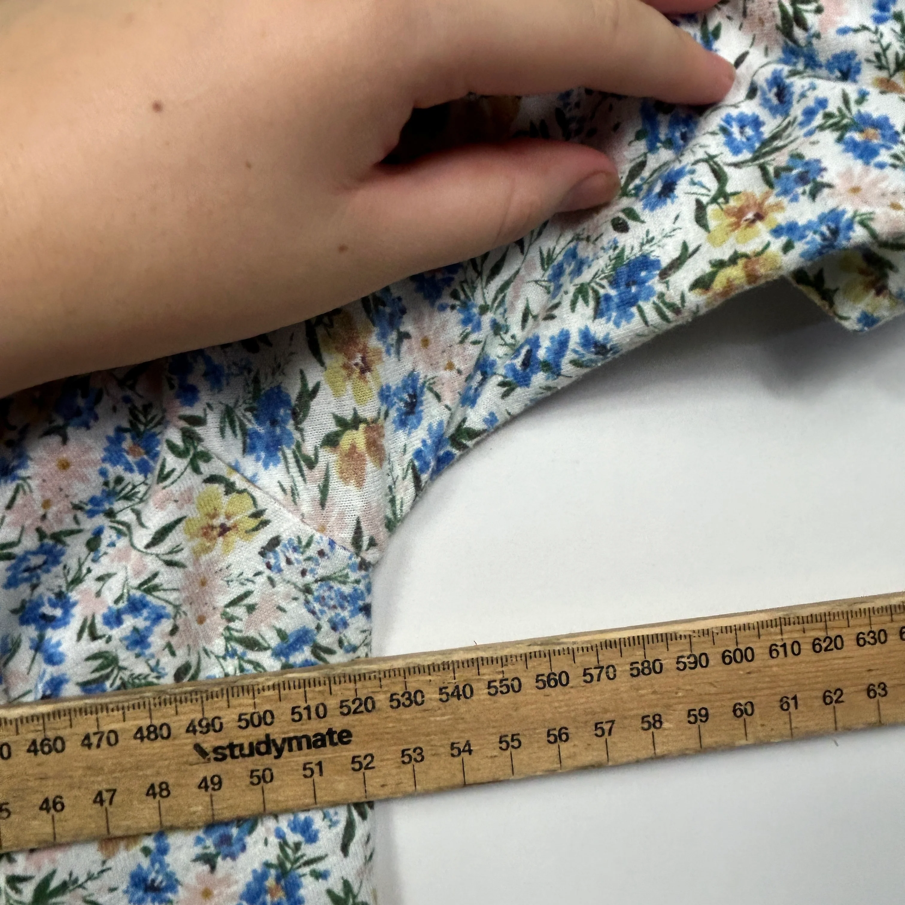 Suzanne Grae Blue & Yellow Floral Midi Dress - Size L - Image 7