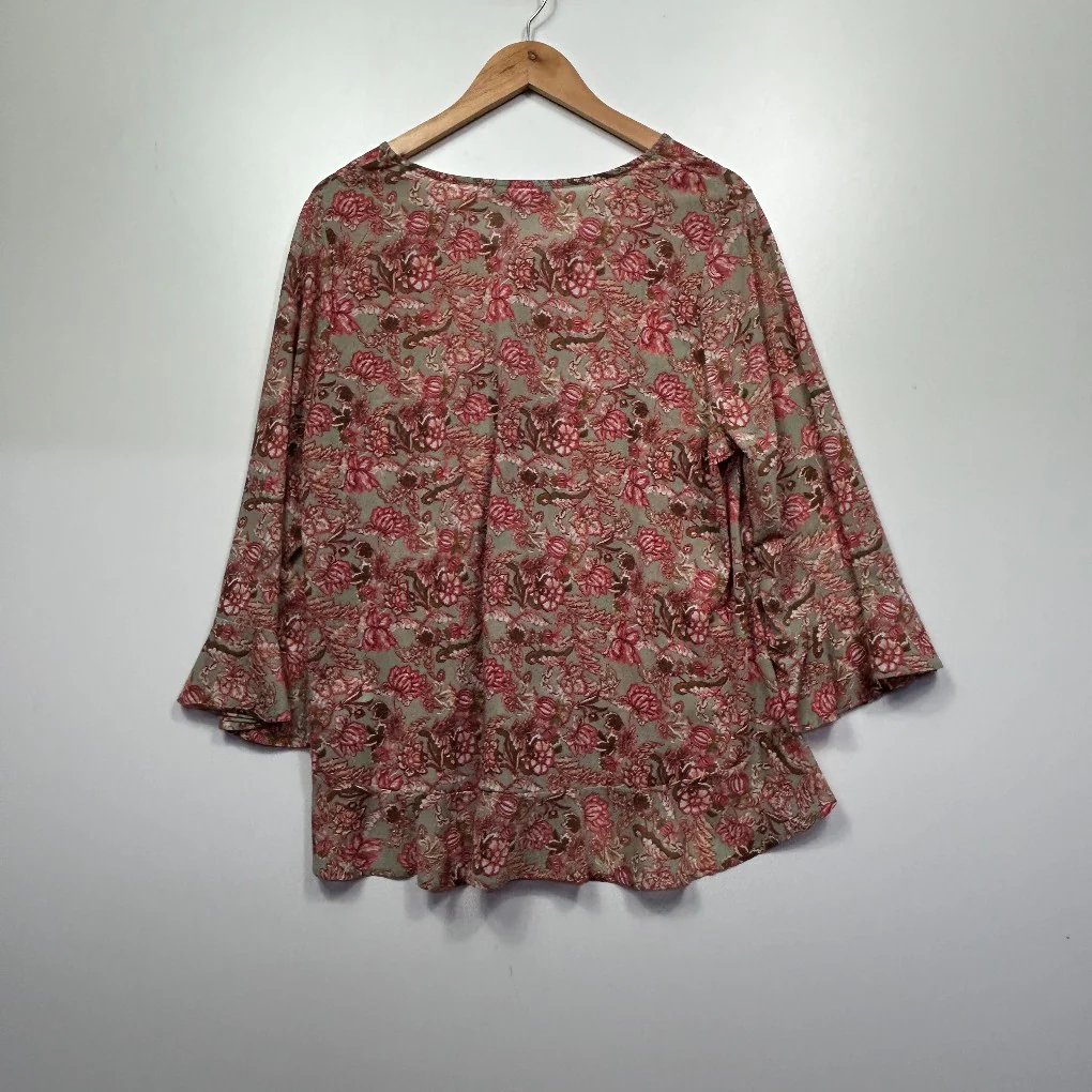 Suzanne Grae Multicoloured Floral Top - Size L - Image 4