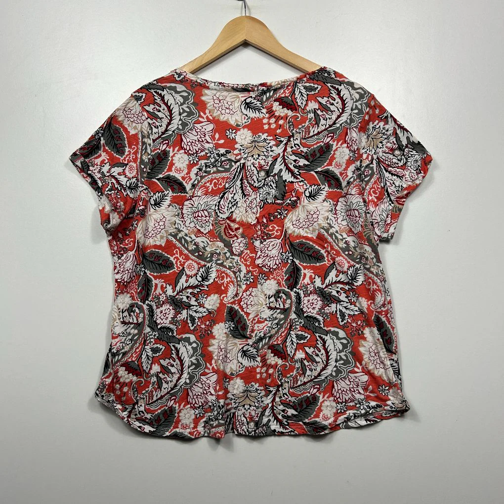 Suzanne Grae Multicoloured Paisley Floral Top - Size XXL - Image 3