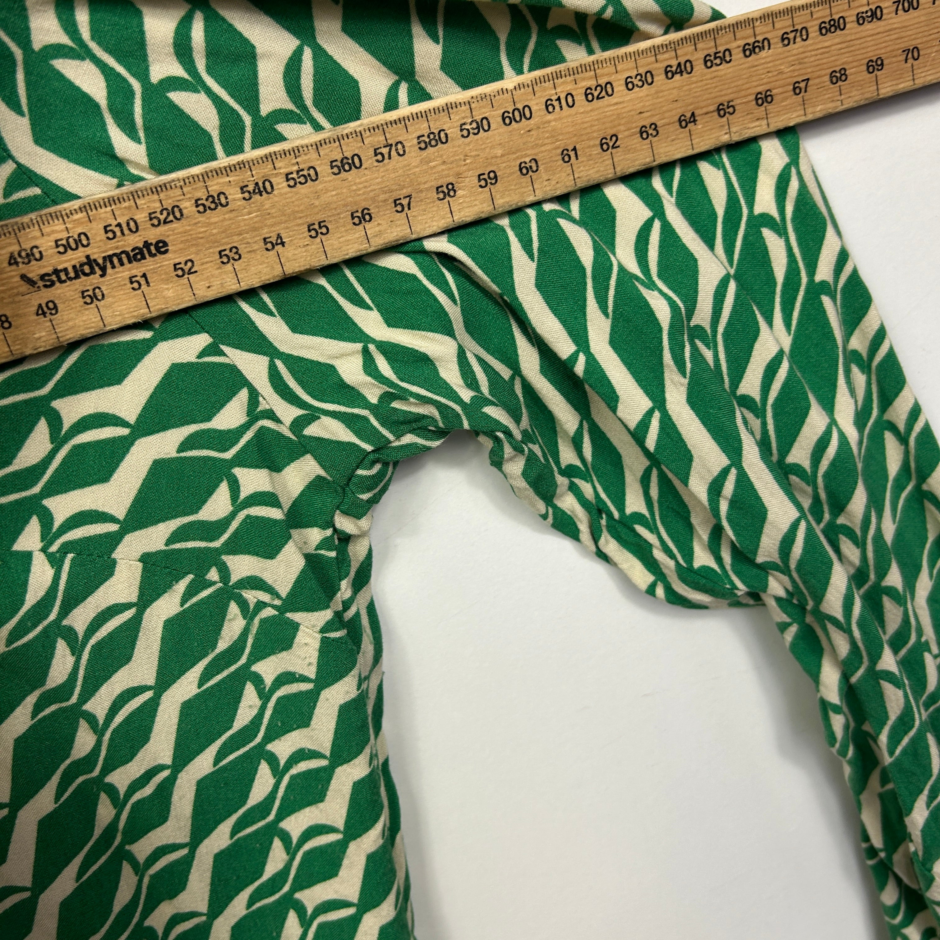 Suzanne Grae Green Patterned Shirt - Size 16 - Image 6