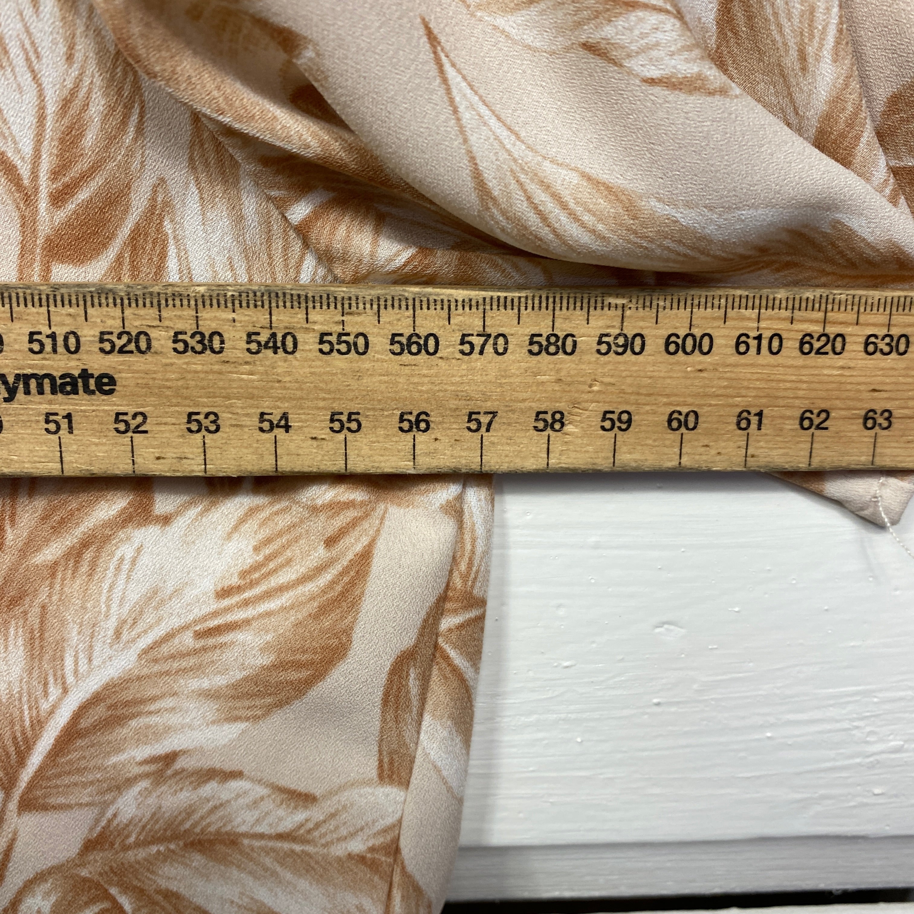 Table Eight Top Size 14 Beige Leaf Print Short Sleeve - Image 7