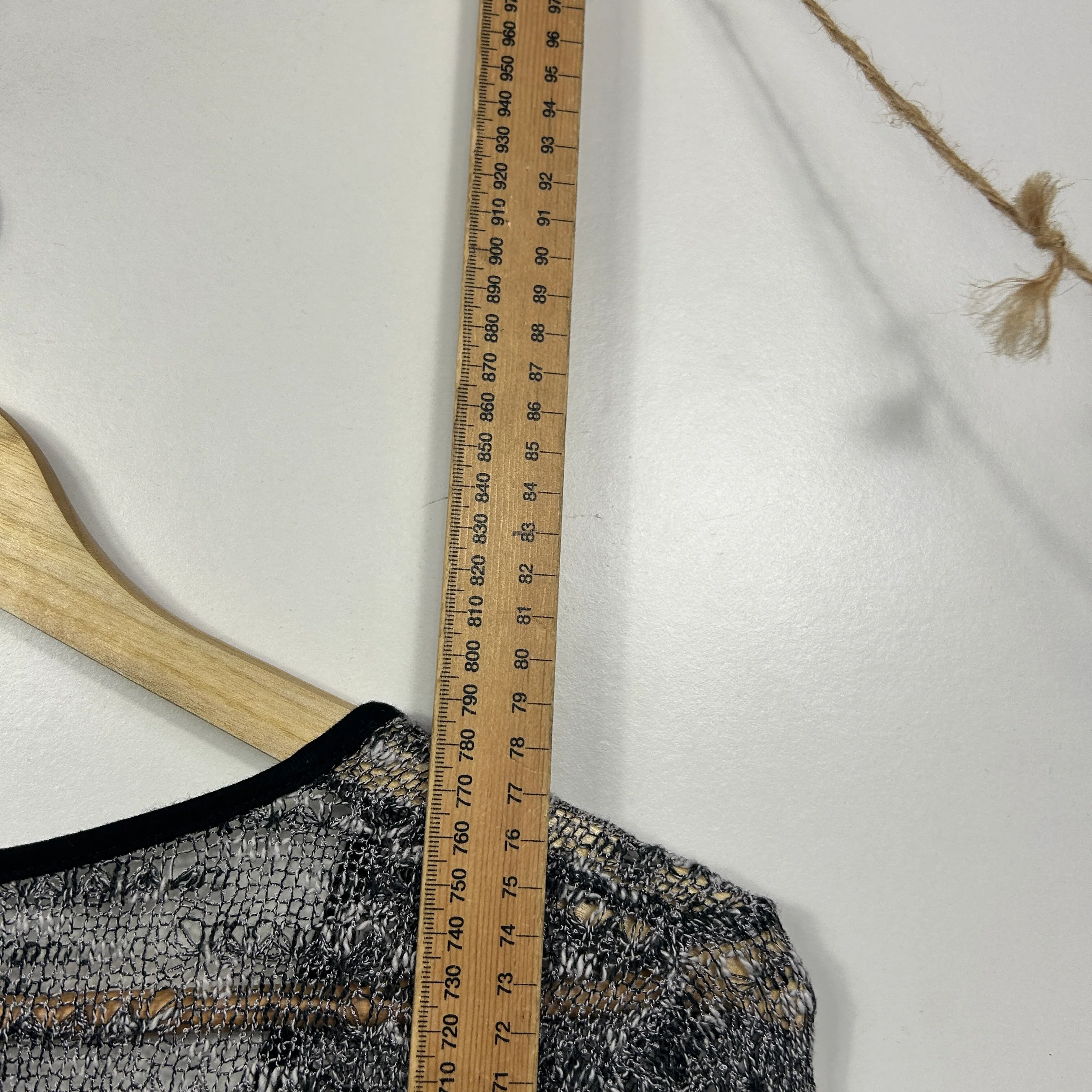 Taking Shape Black Mesh Knit Sheer Asymmetric Tunic - Size 14/XS - Image 6