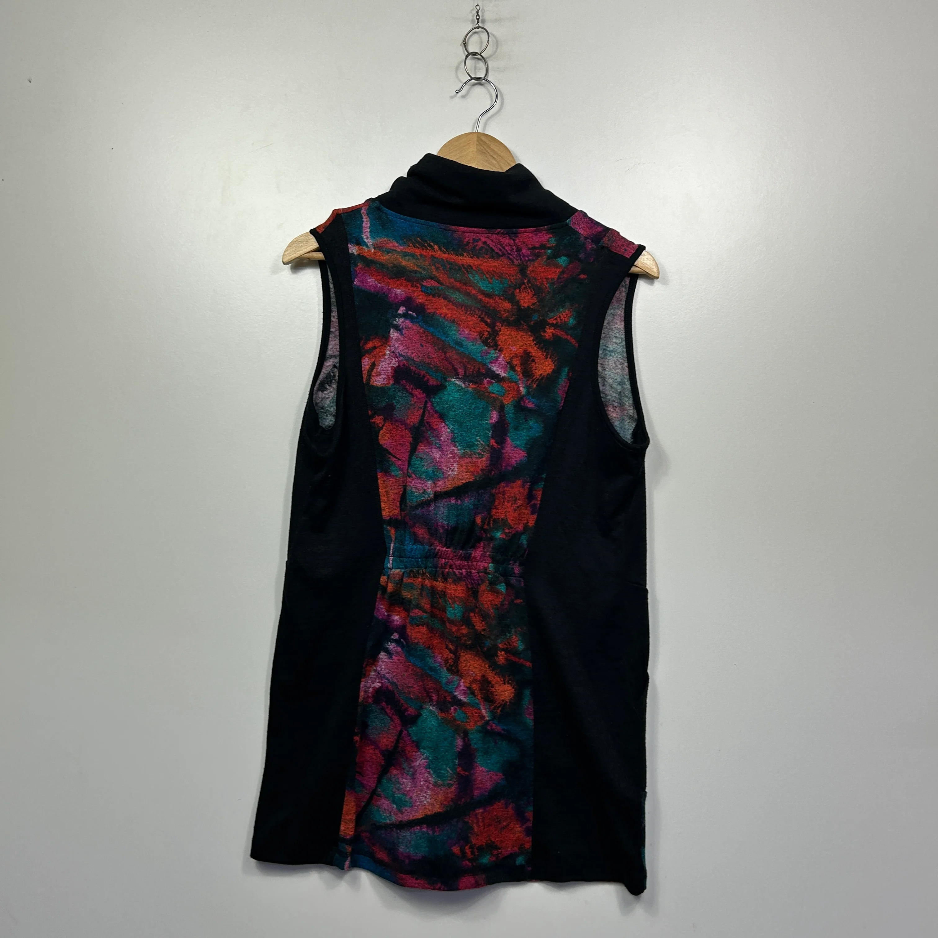 Taking Shape Black Sleeveless Top with Multicoloured Abstract Print - Size 12/XXS - Image 4