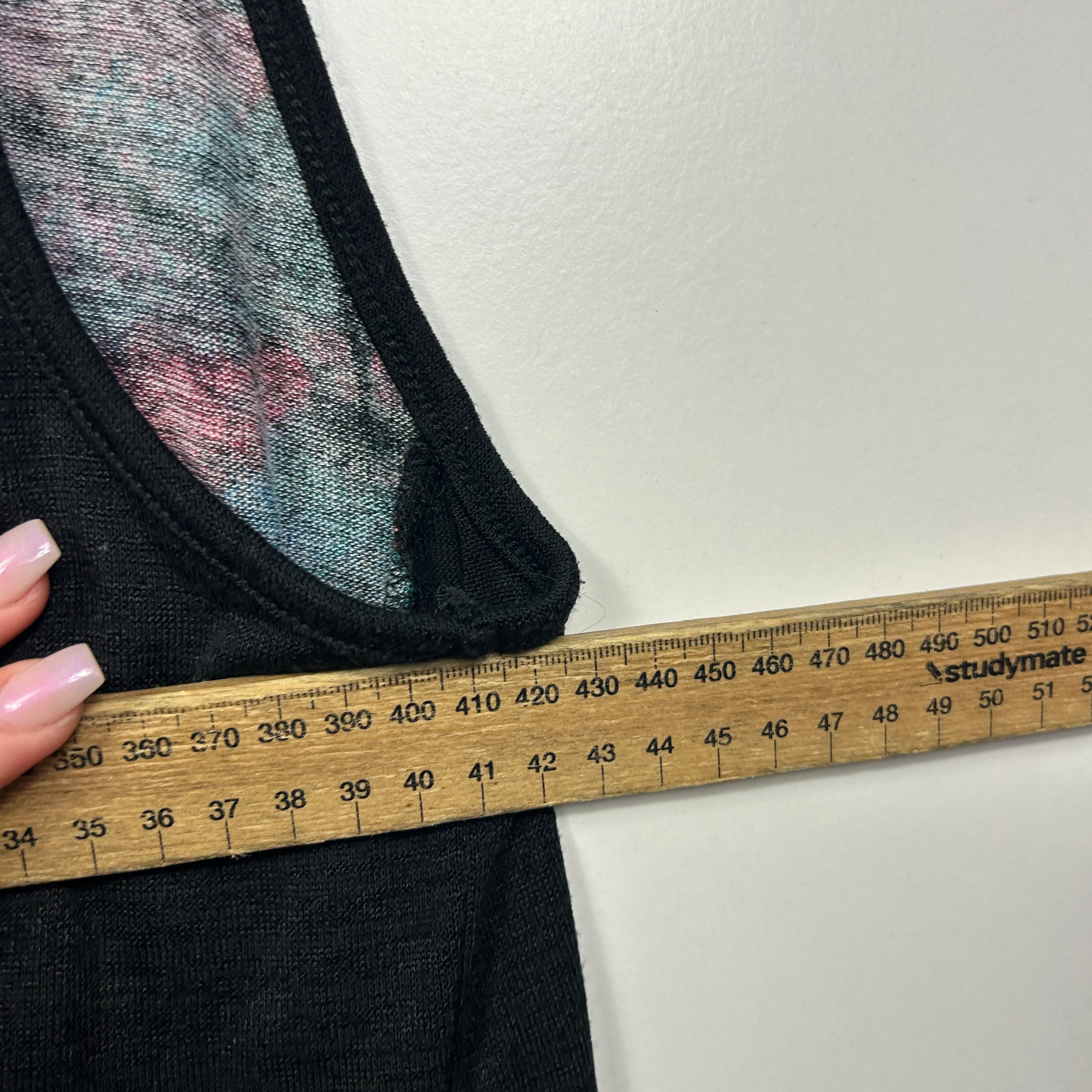 Taking Shape Black Sleeveless Top with Multicoloured Abstract Print - Size 12/XXS - Image 6